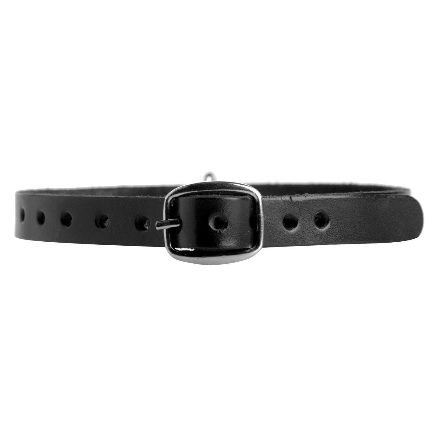 Unisex Leather Choker with O-Ring- ML