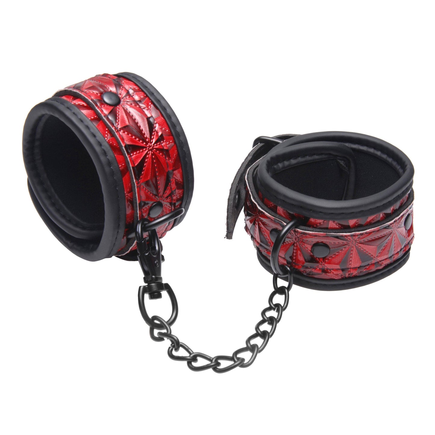 Crimson Tied Embossed Ankle Cuffs