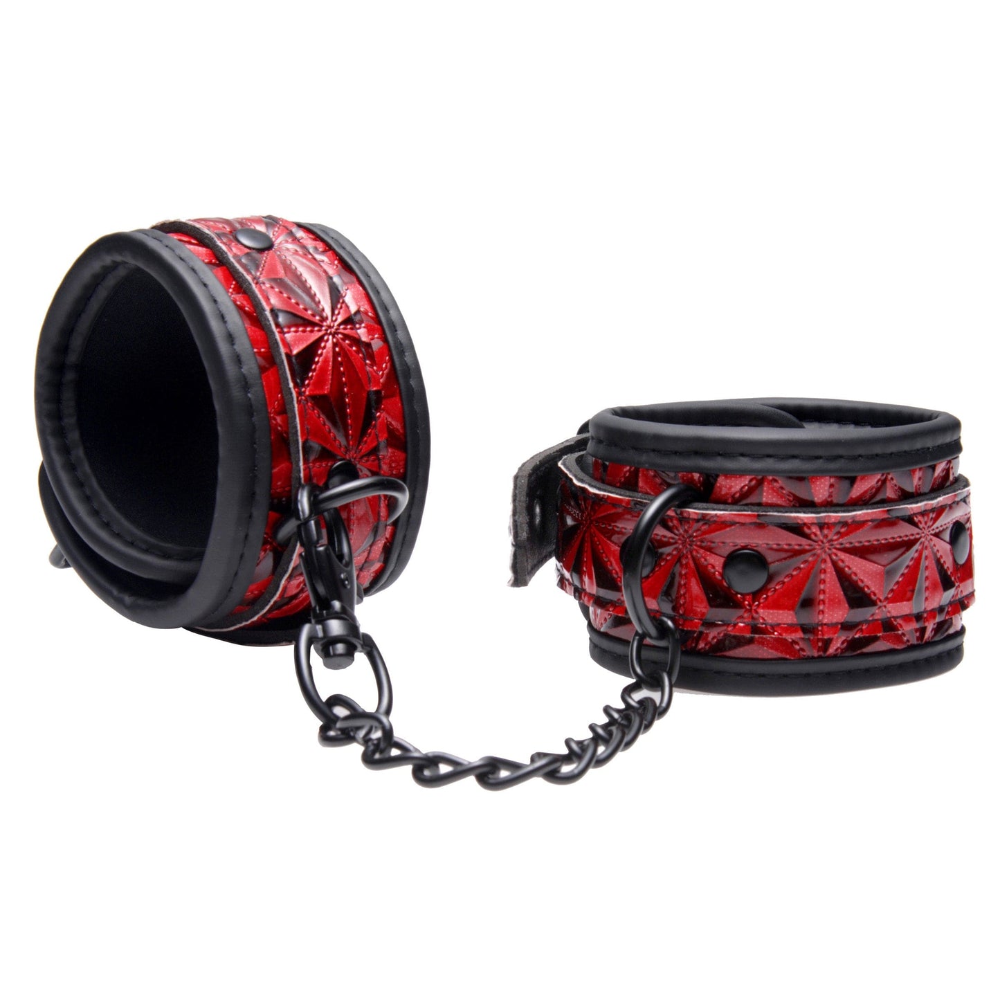 Crimson Tied Embossed Wrist Cuffs