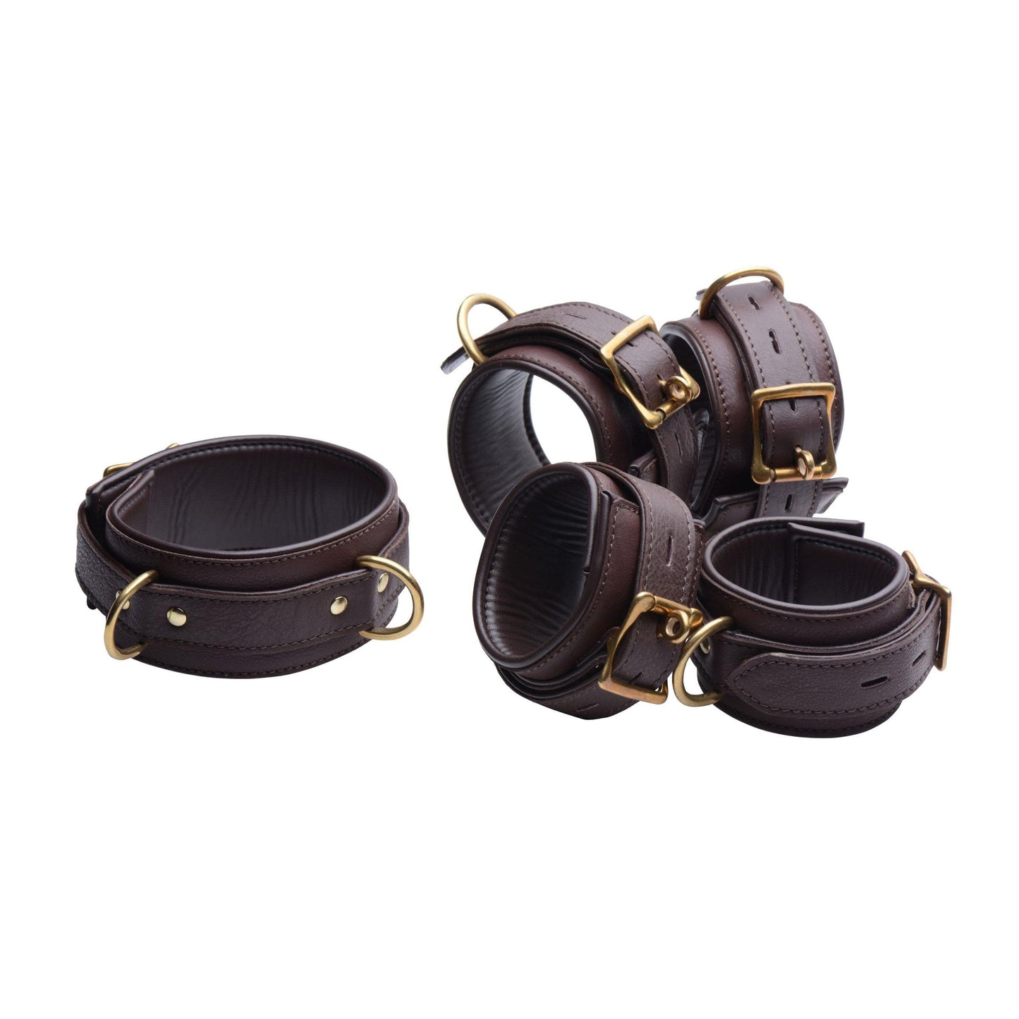 5 Piece Locking Leather Bondage Set