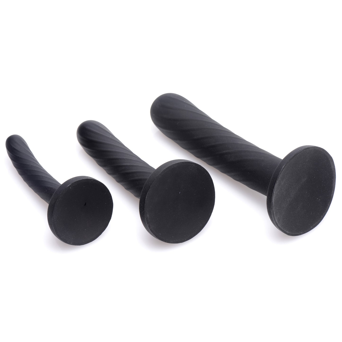 Trinity Strap-On Silicone 3 Piece Dildo Set -