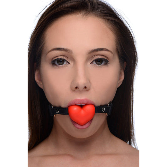 Heart Beat Silicone Heart Shaped Mouth Gag