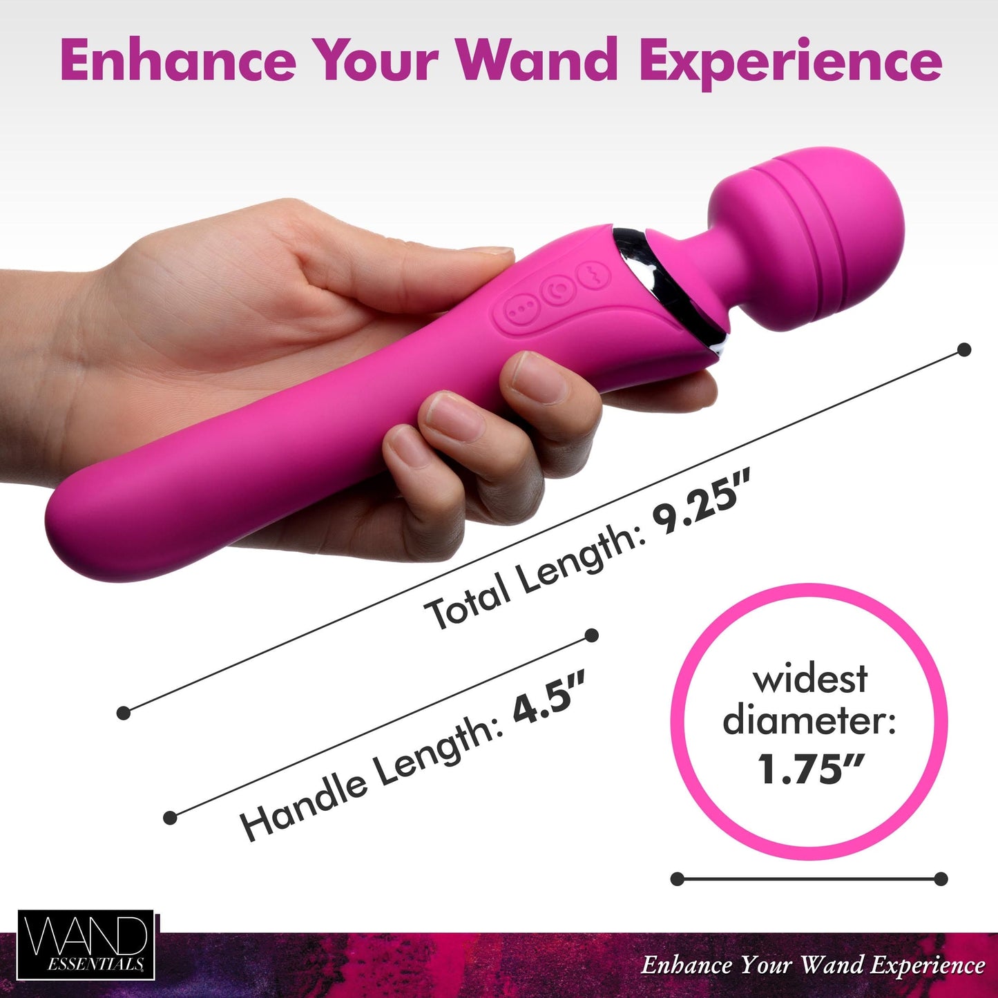 Whirling Wand 2 in 1 Silicone Dual Massage Wand