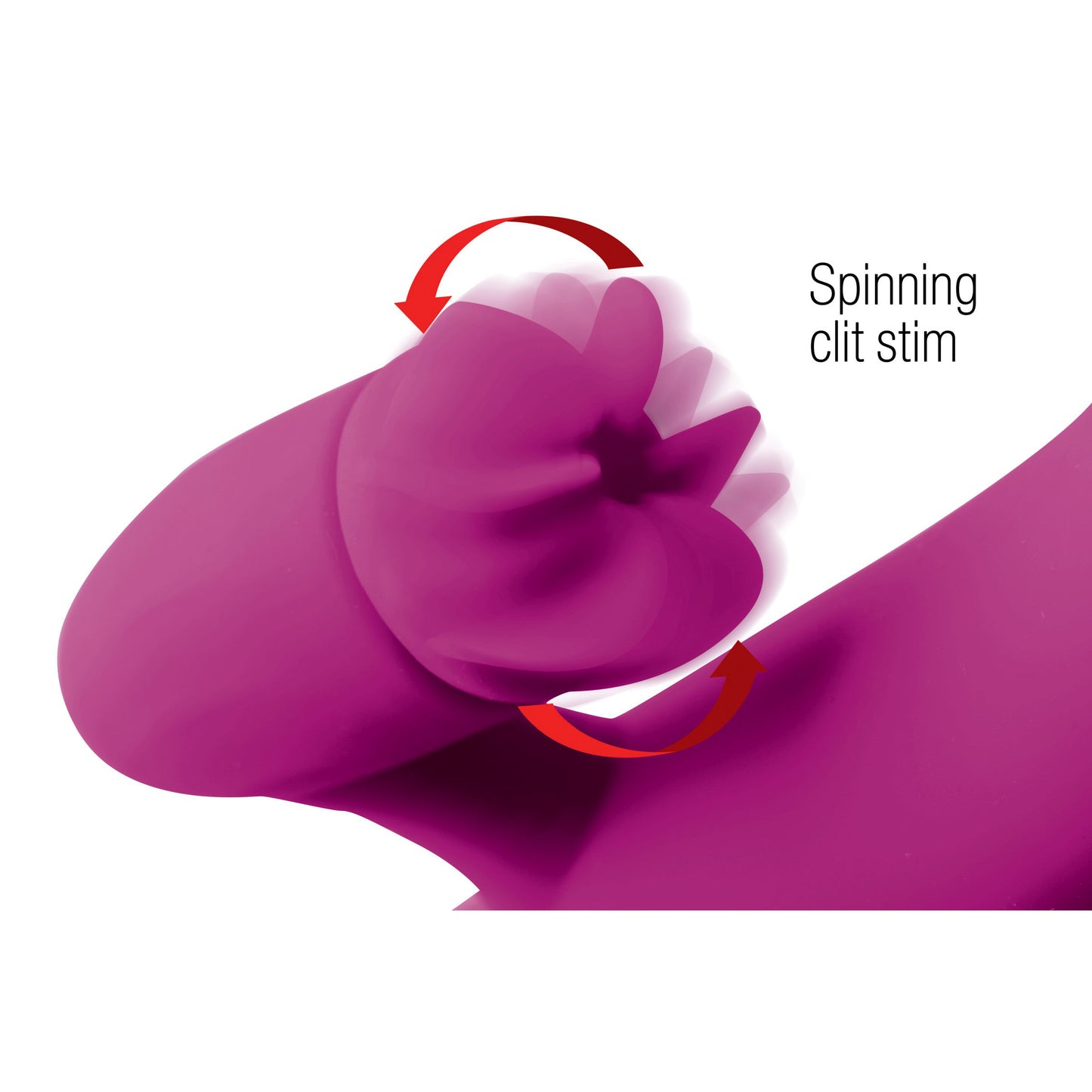 Pleasure Petal Silicone Rabbit Vibrator with Rotating Petals