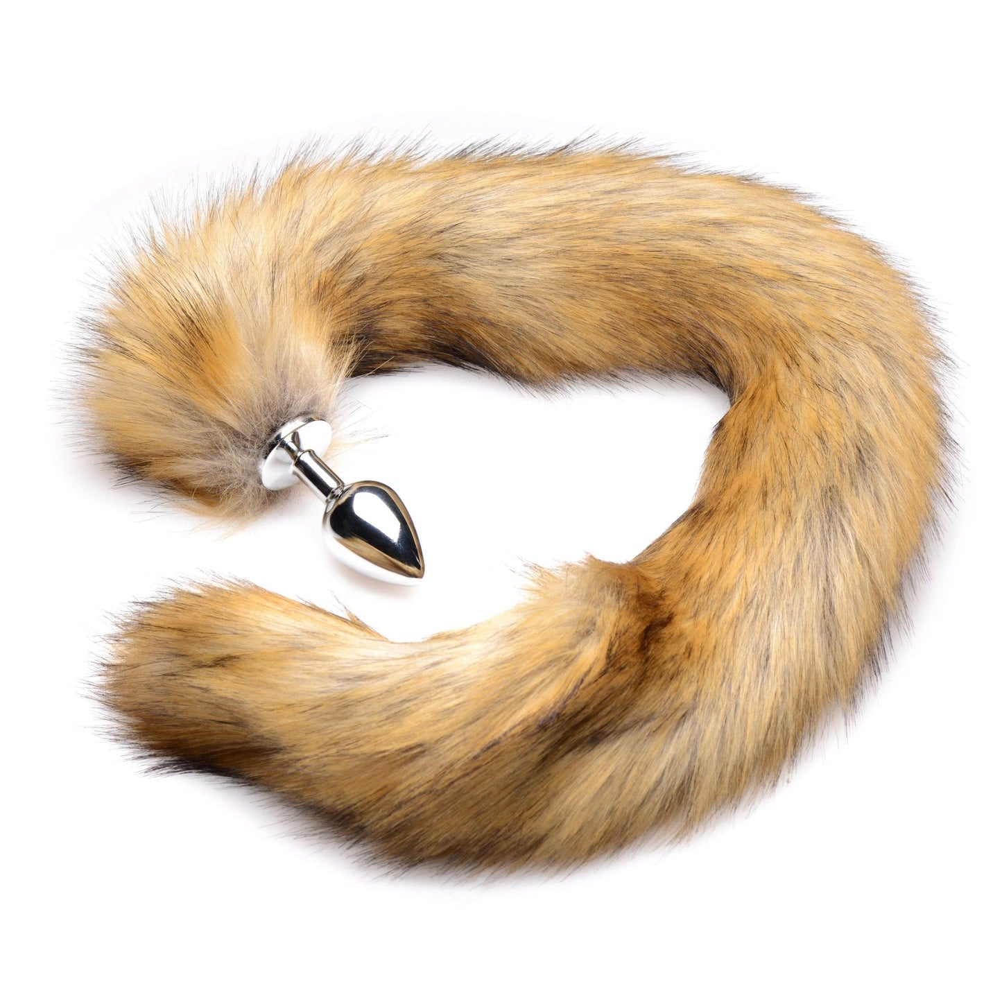 Extra Long Mink Tail Metal Anal Plug-