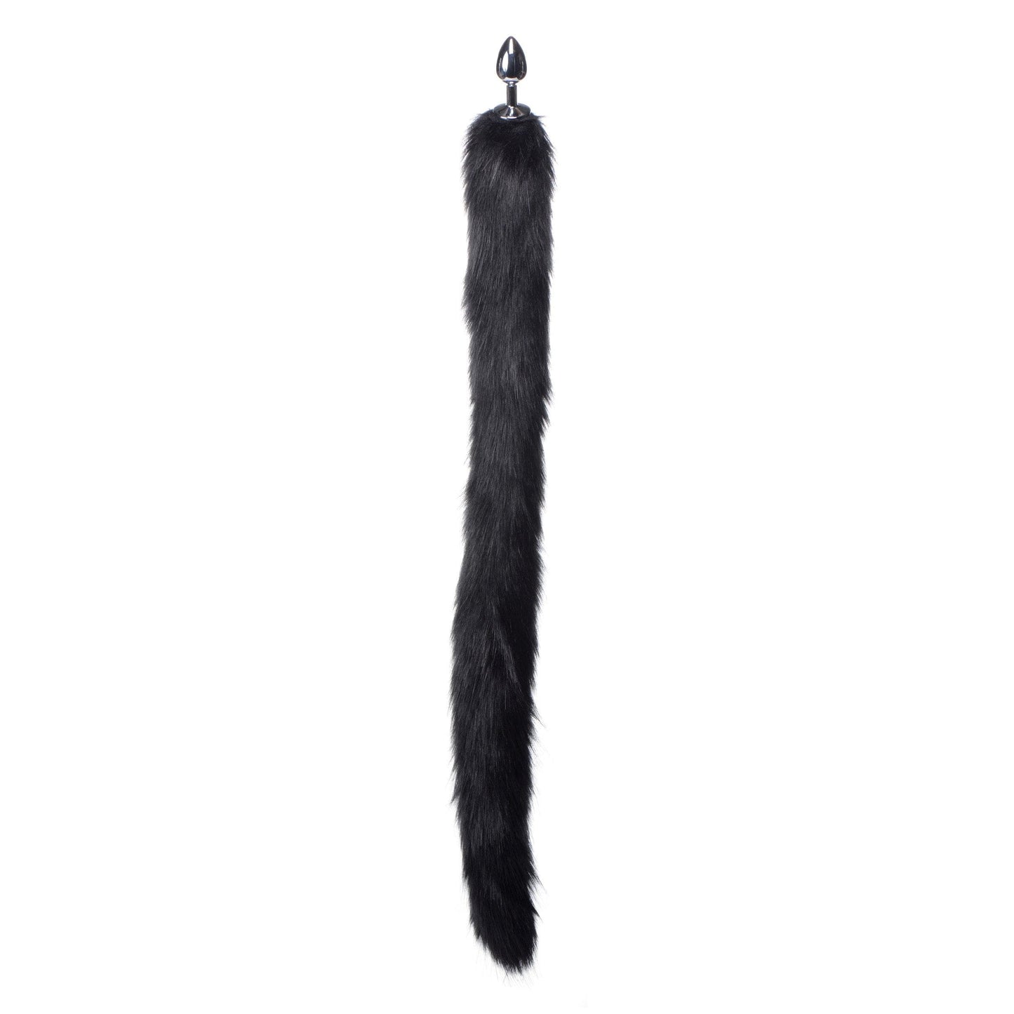 Extra Long Mink Tail Metal Anal Plug-