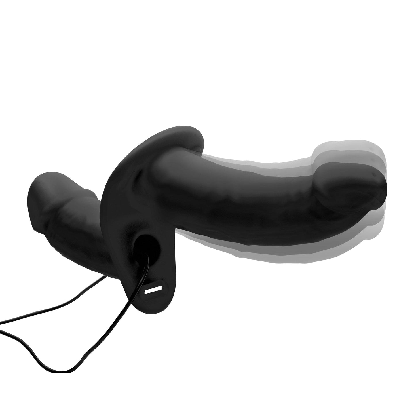 Power Pegger Silicone Vibrating Double Dildo with Harness