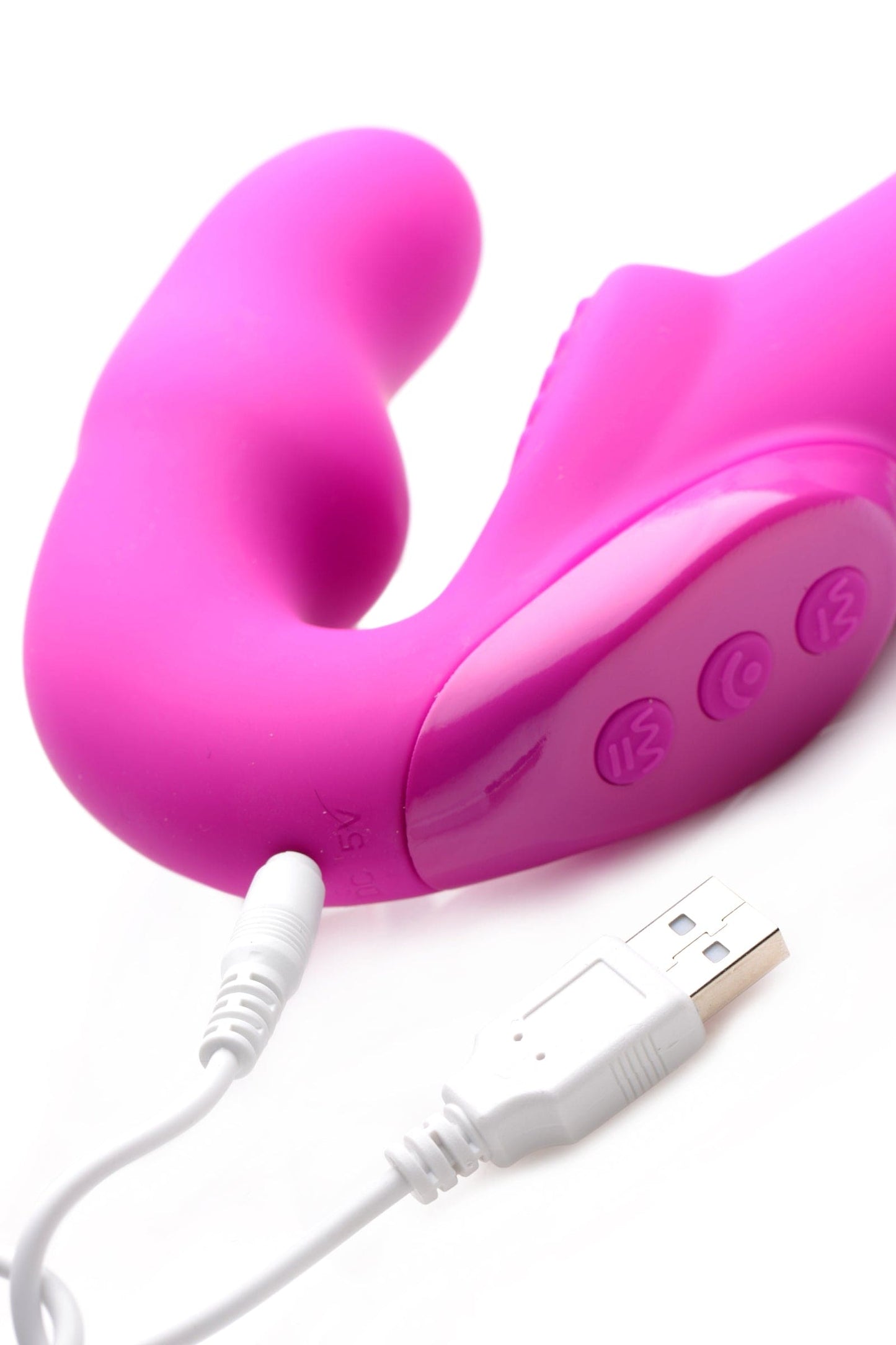 Evoke Rechargeable Vibrating Silicone Strapless Strap On -