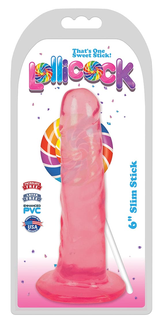 6 Inch Slim Stick with Balls Grape Ice Dildo