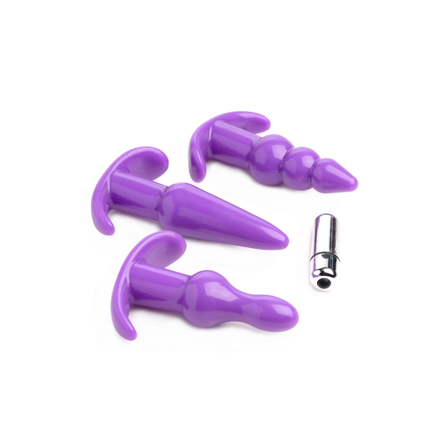 4 Piece Vibrating Anal Plug Set-