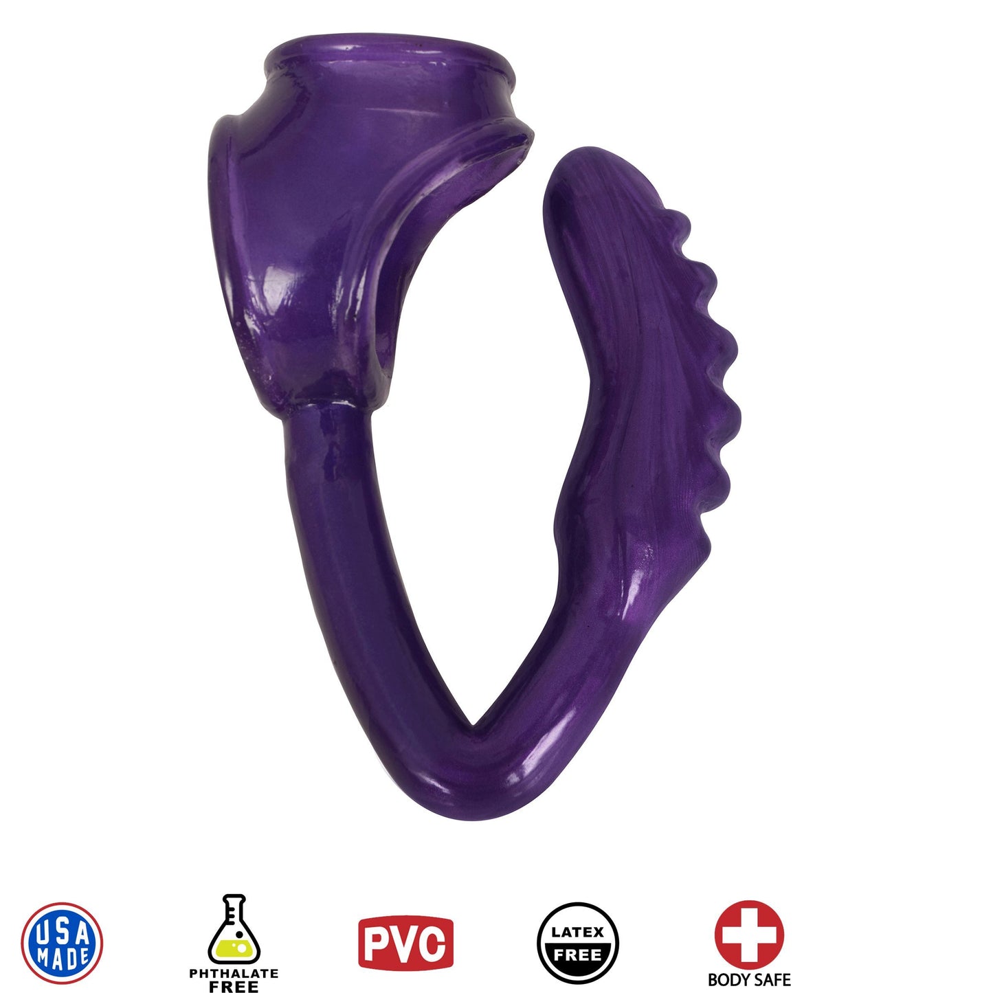 The Duke Cock and Ball Ring with Anal Plug -