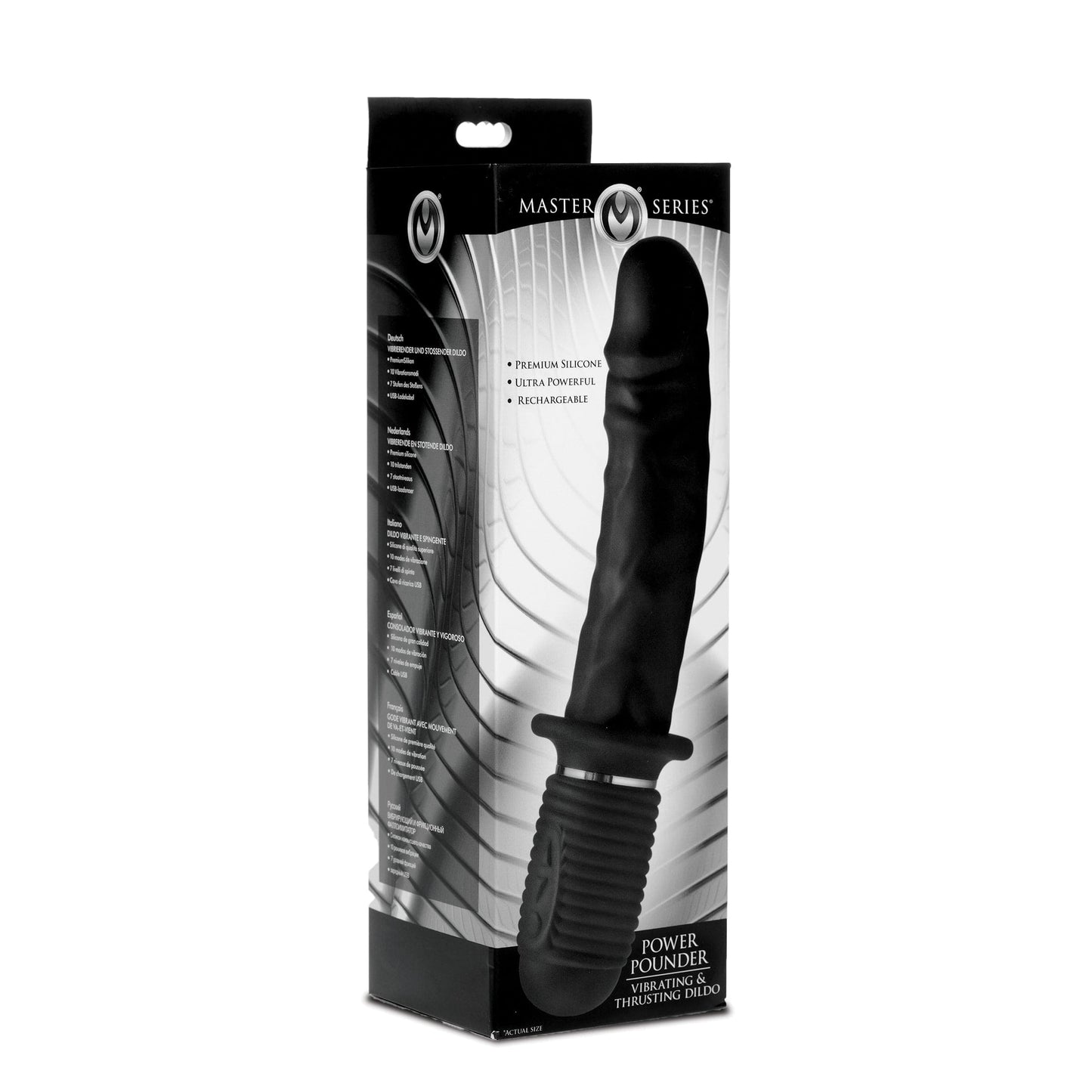 Power Pounder Vibrating and Thrusting Silicone Dildo -