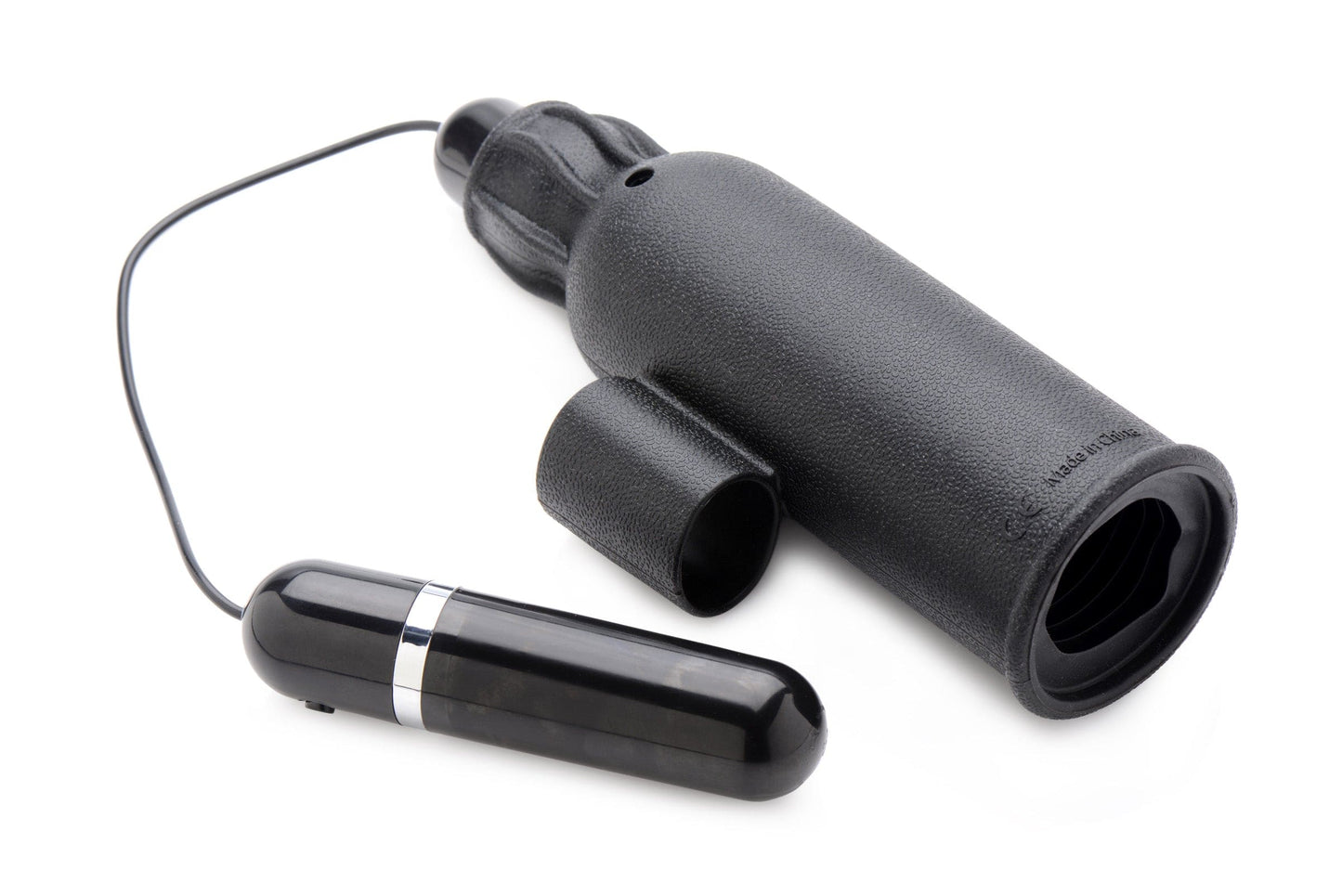 Lightning Stroke Silicone Stroker With Vibrating Bullet