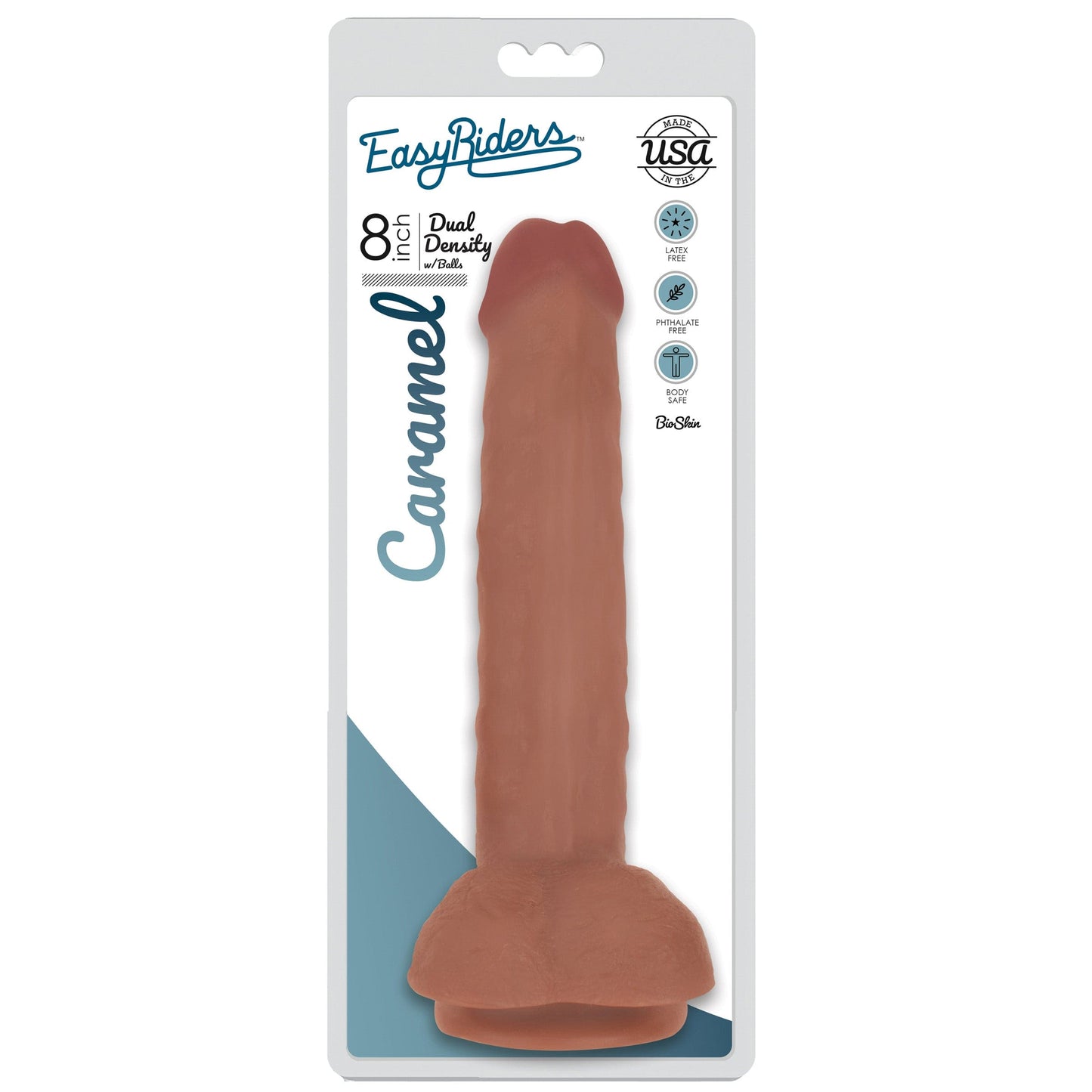 Easy Riders 8 Inch Dual Density Dildo With Balls -