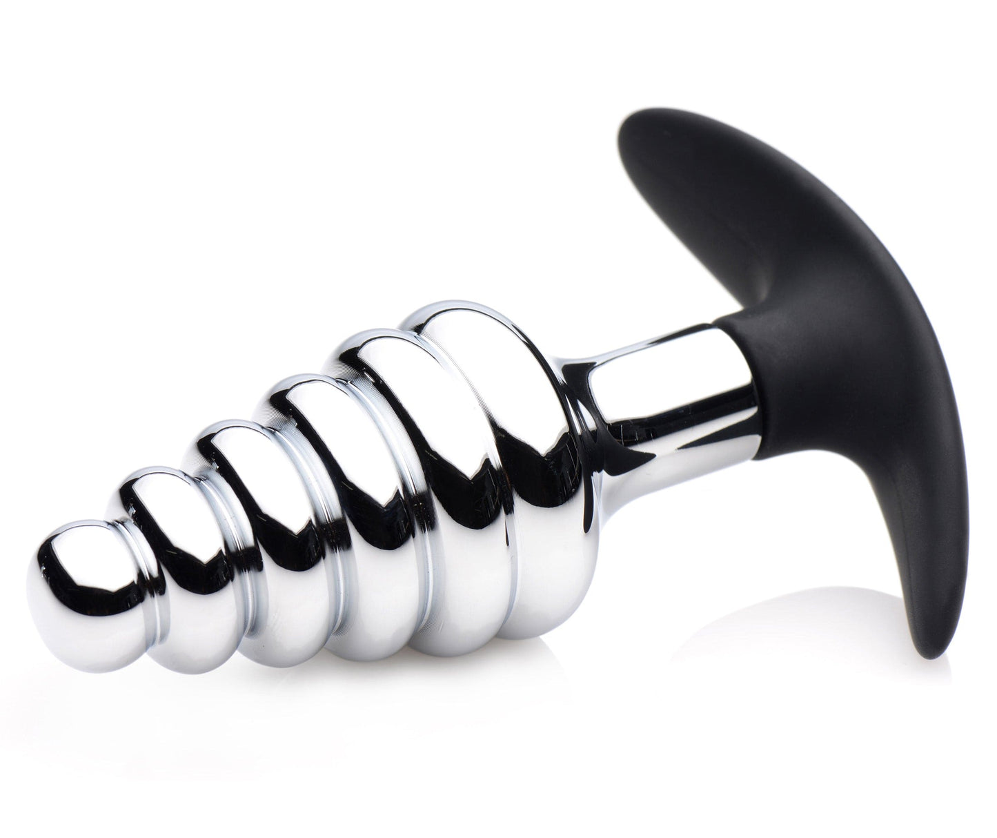 Dark Hive Metal and Silicone Ribbed Anal Plug