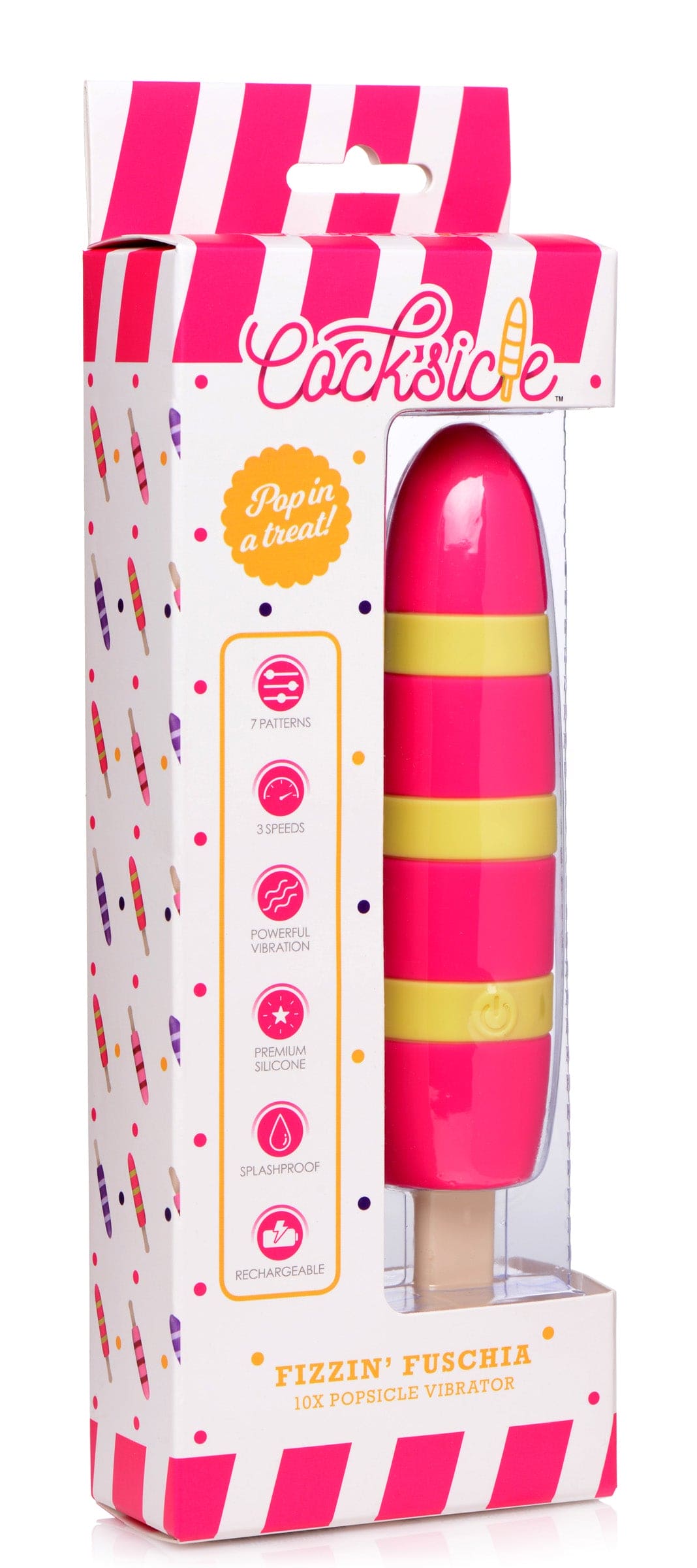 Fizzin 10X Popsicle Silicone Rechargeable Vibrator