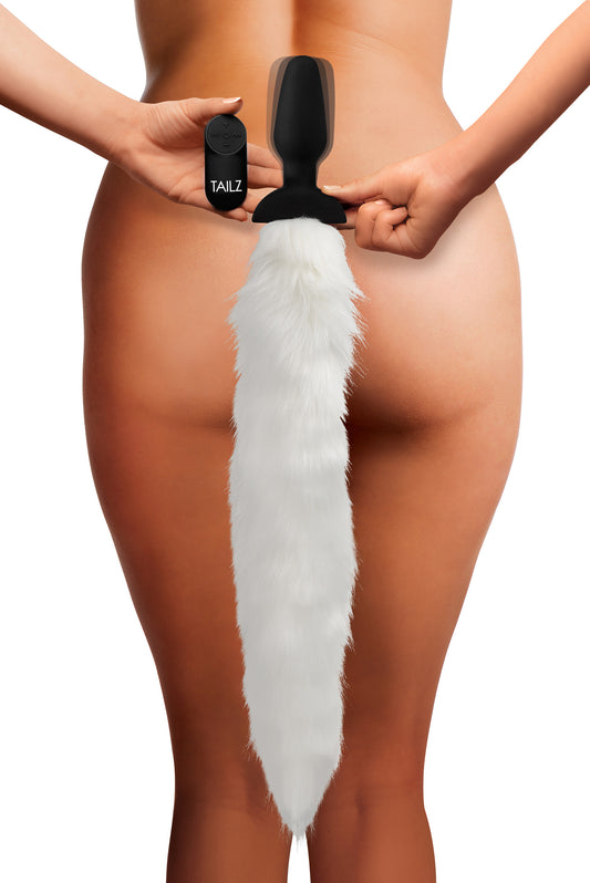 Remote Control  Vibrating Fox Tail Anal Plug