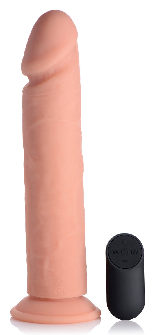 Big Shot Vibrating Remote Control Silicone Dildo with Balls - 9 Inch