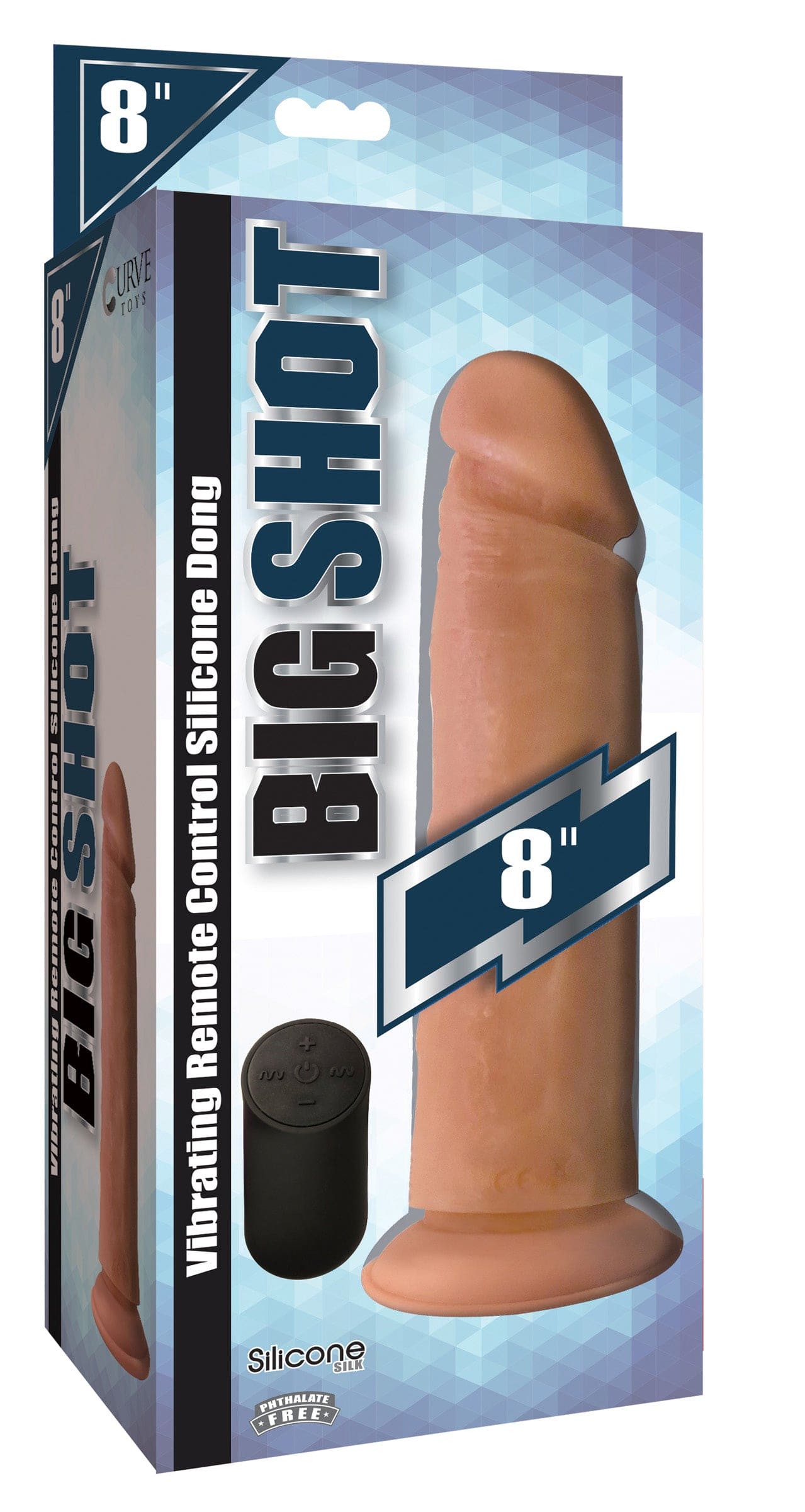 Big Shot Vibrating Remote Control Silicone Dildo with Balls - 9 Inch