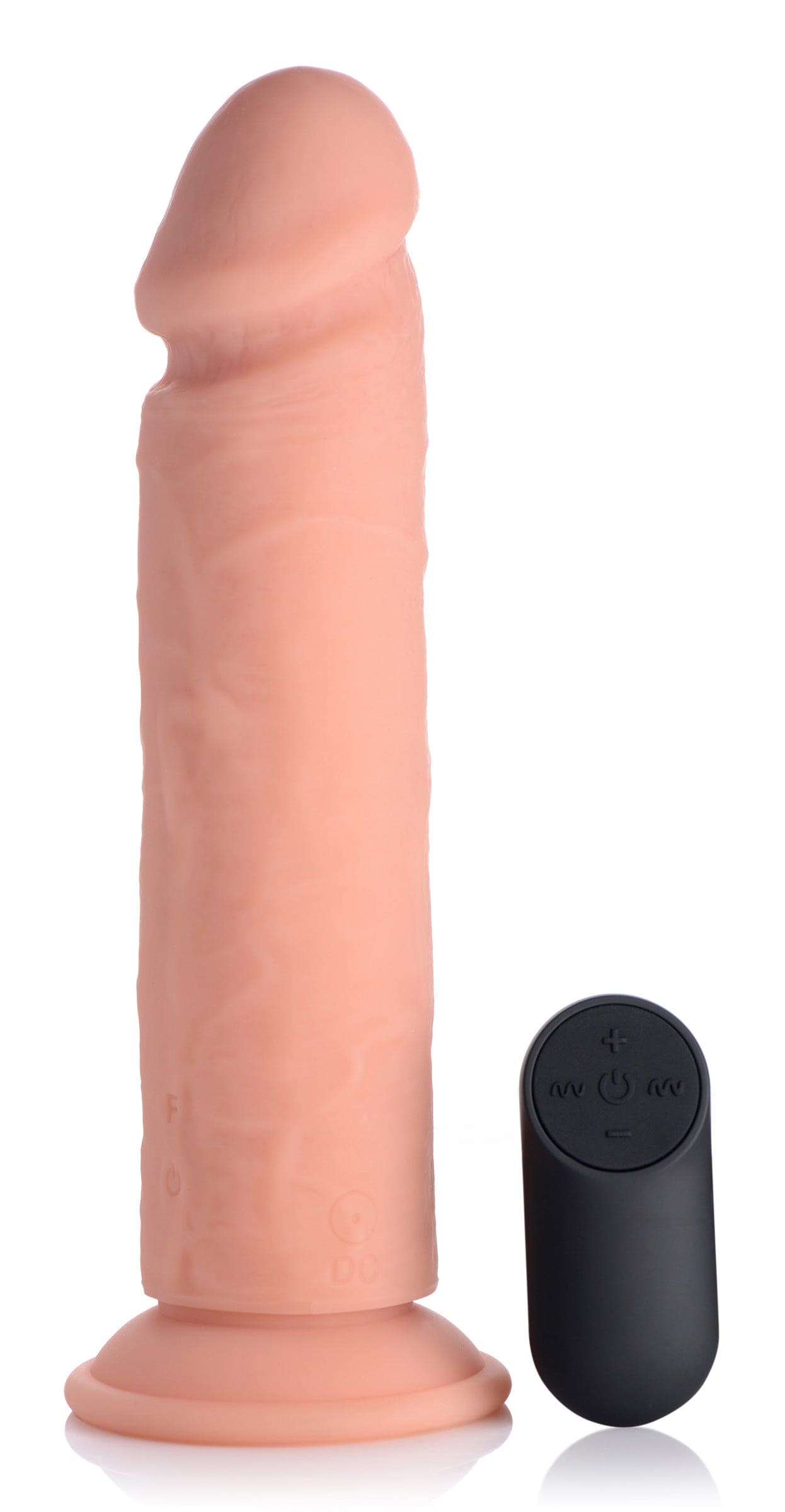 Big Shot Vibrating Remote Control Silicone Dildo with Balls - 9 Inch