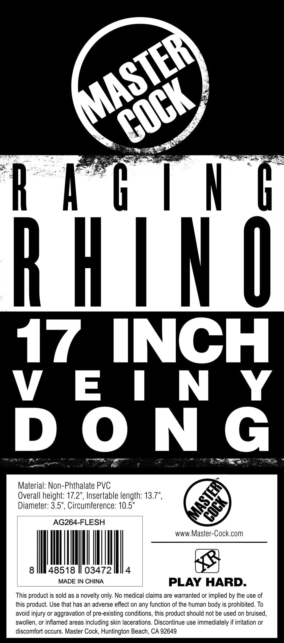 Raging Rhino 17 Inch Veiny Dildo -