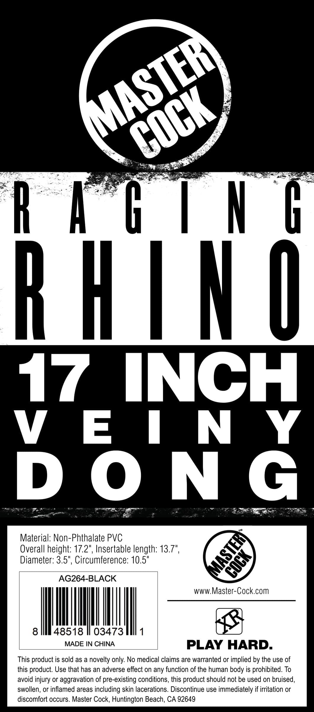 Raging Rhino 17 Inch Veiny Dildo -