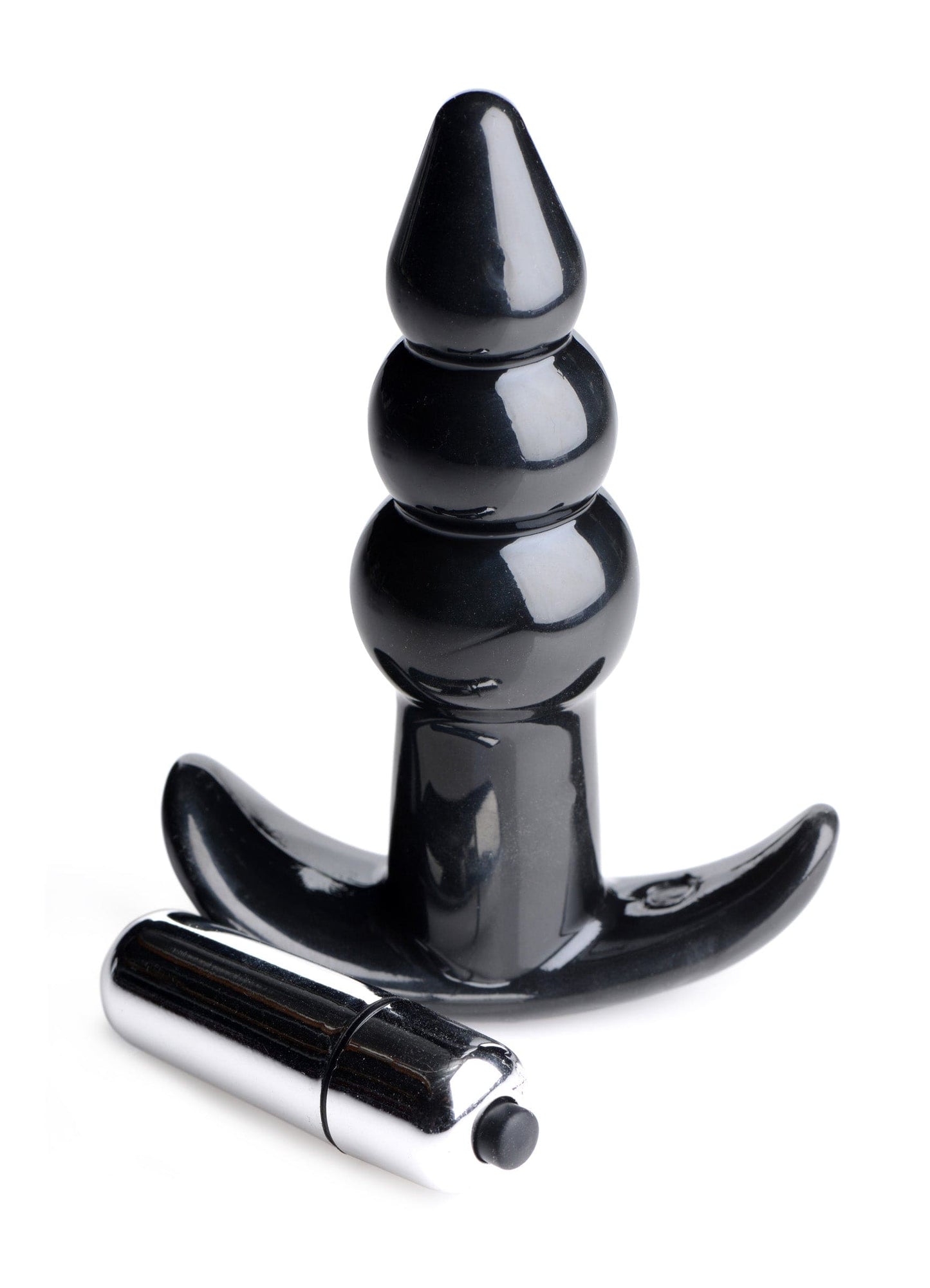 Ribbed Vibrating Butt Plug -