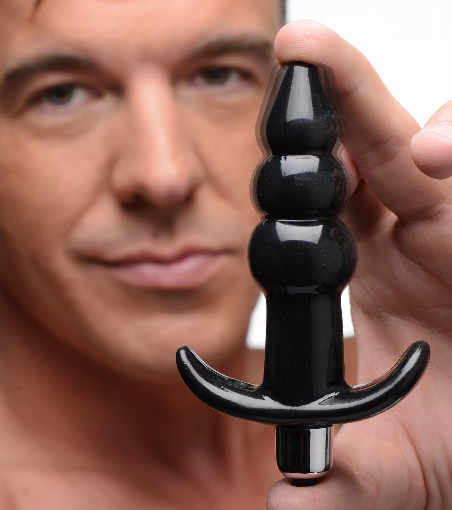 Ribbed Vibrating Butt Plug -