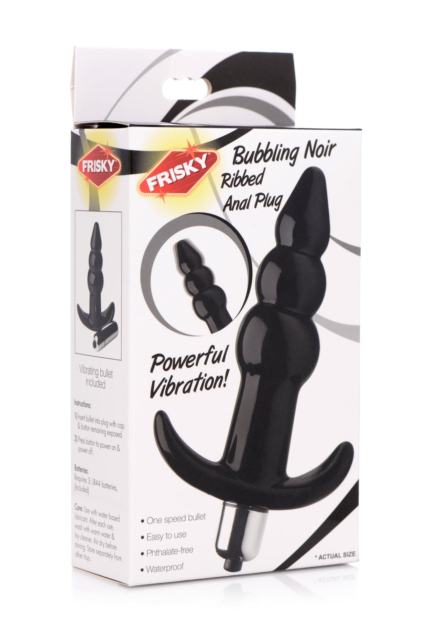 Ribbed Vibrating Butt Plug -