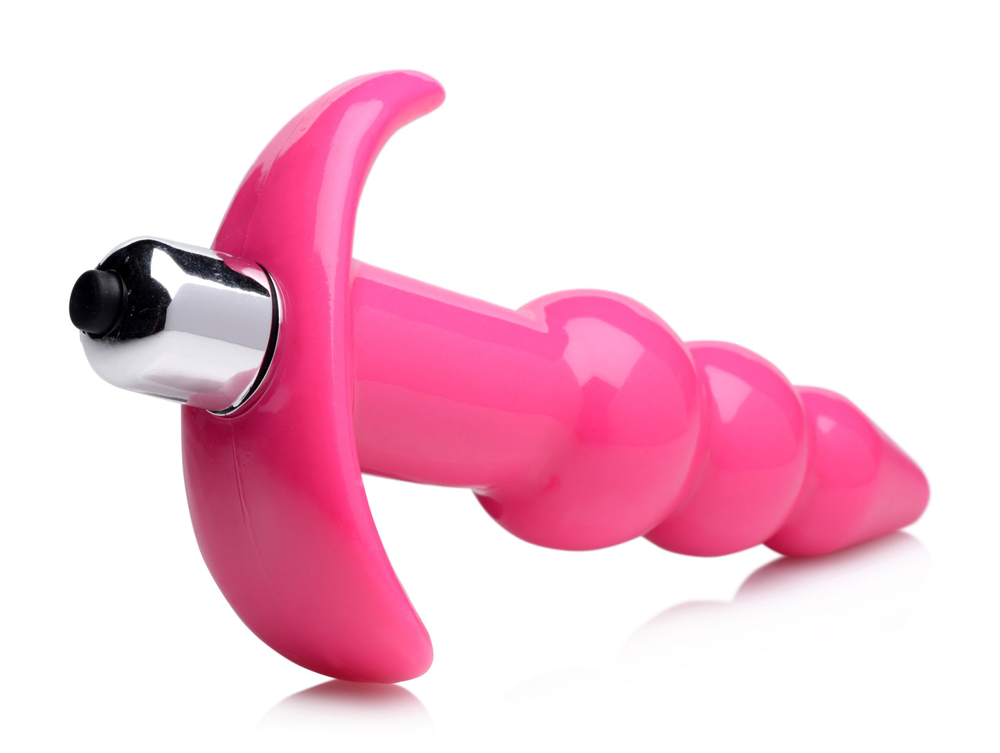 Ribbed Vibrating Butt Plug -