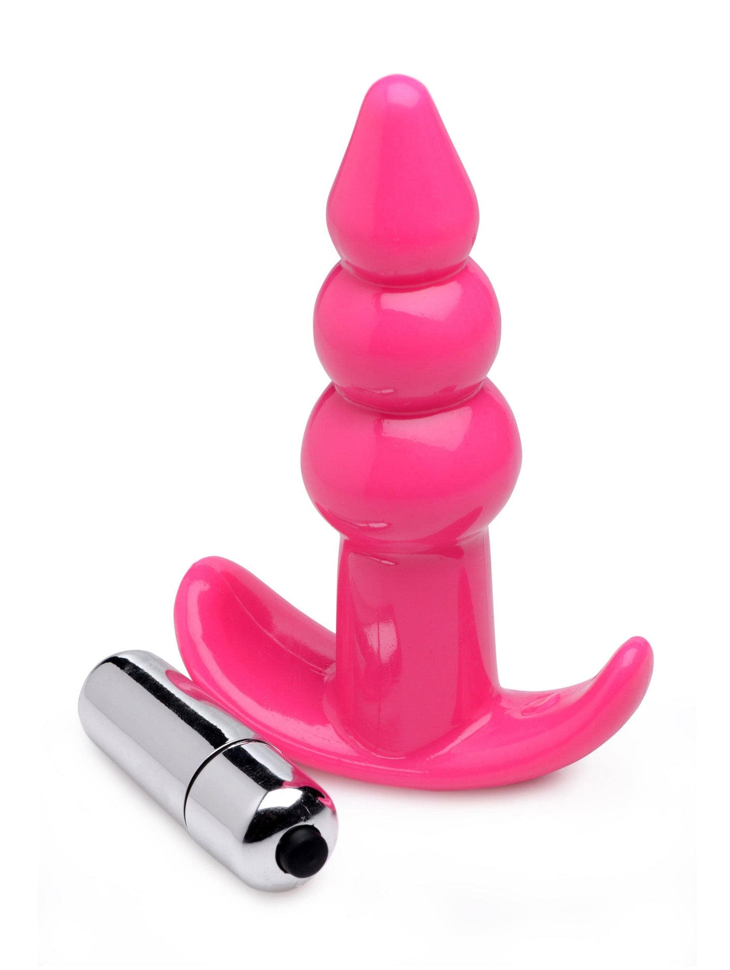 Ribbed Vibrating Butt Plug -