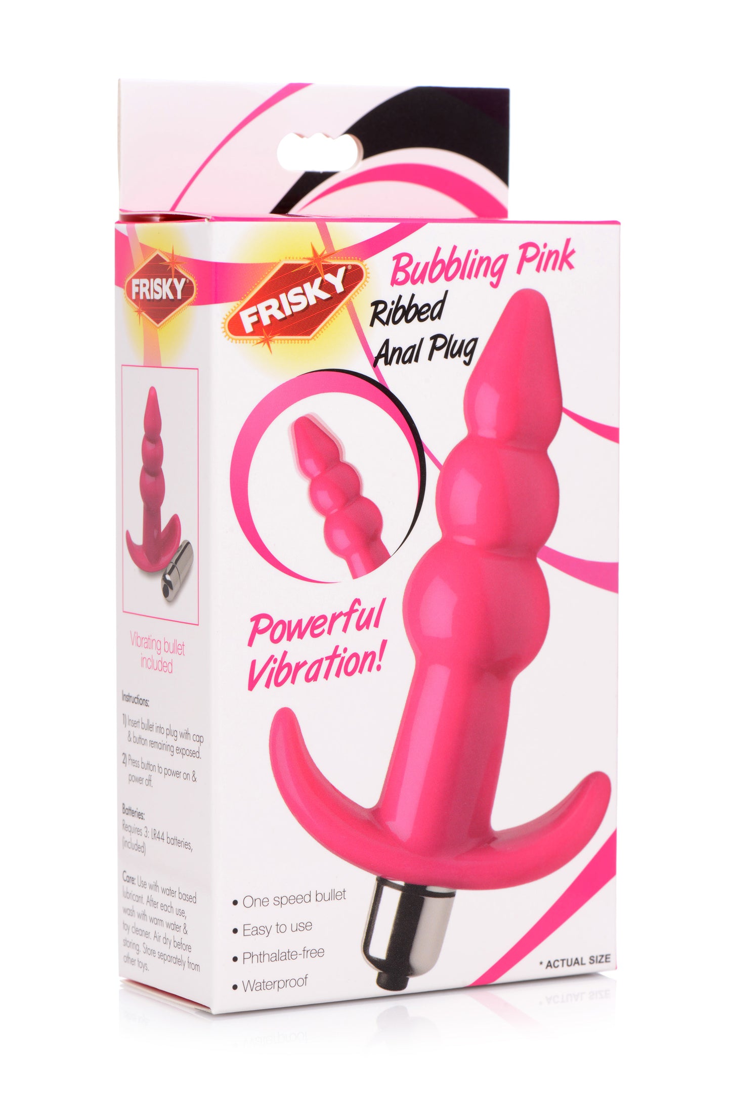 Ribbed Vibrating Butt Plug -