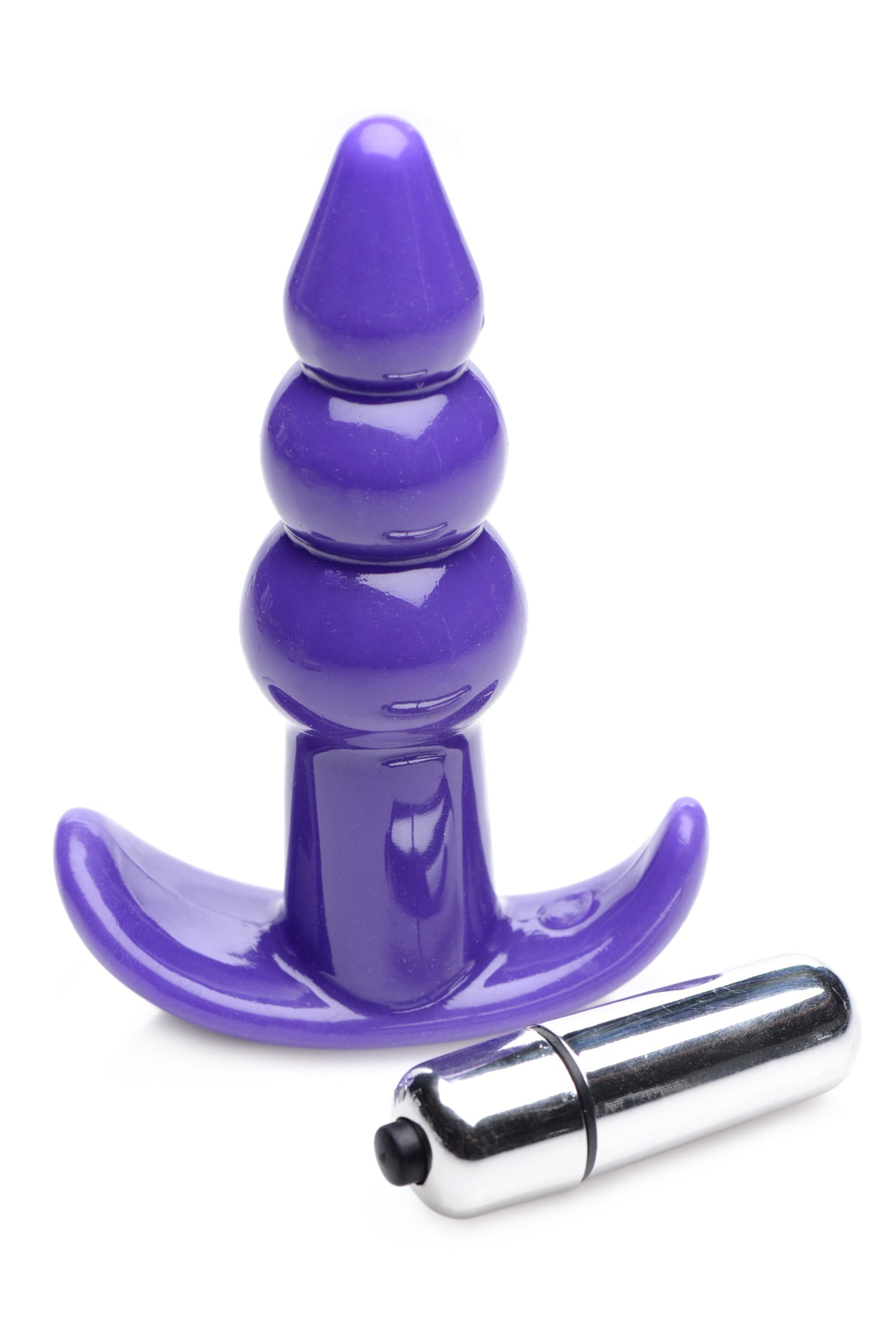 Ribbed Vibrating Butt Plug -