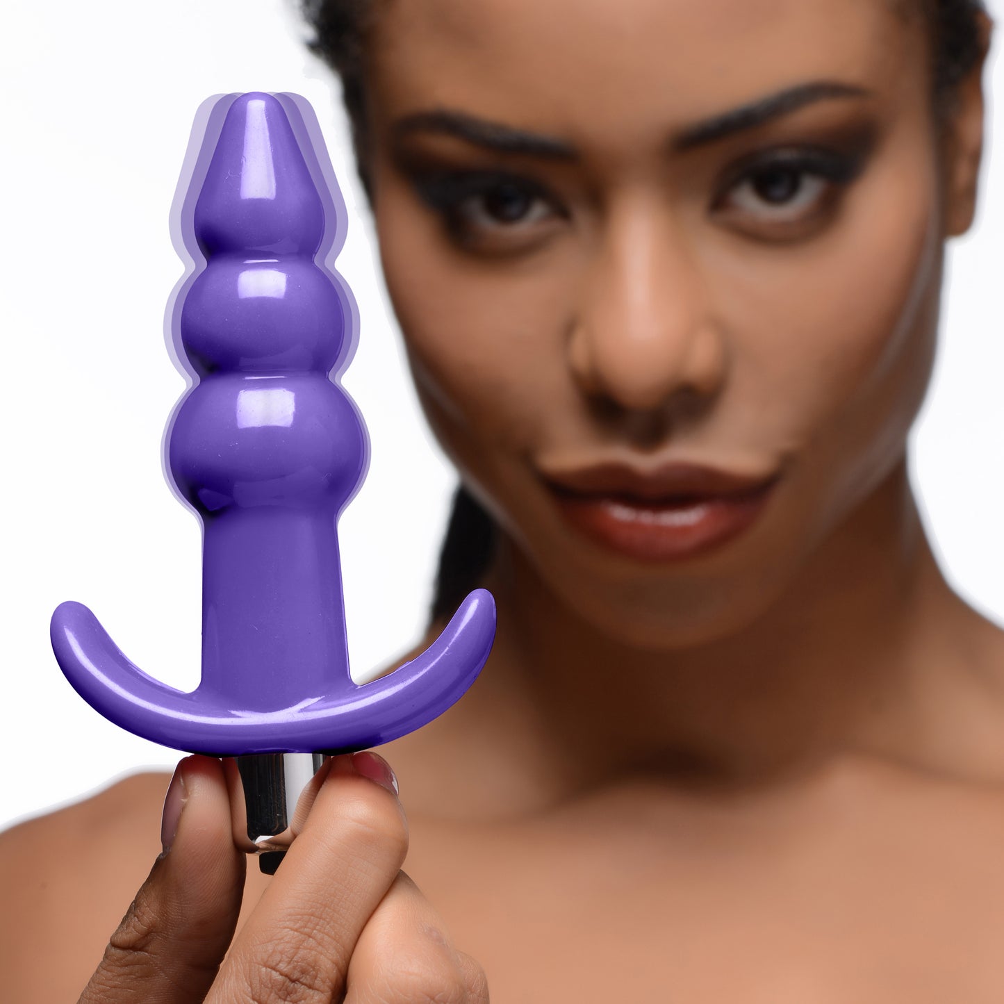 Ribbed Vibrating Butt Plug -