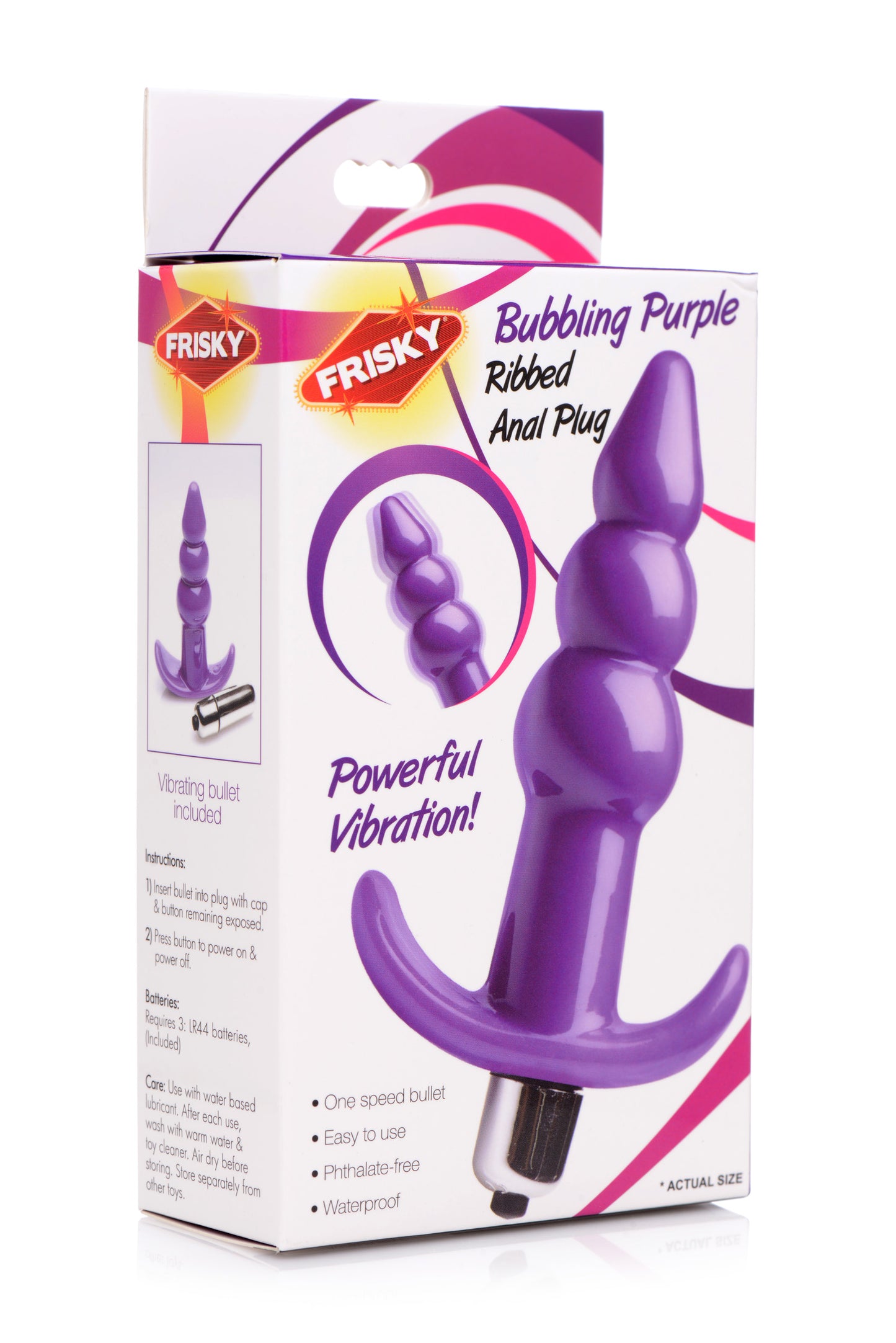 Ribbed Vibrating Butt Plug -