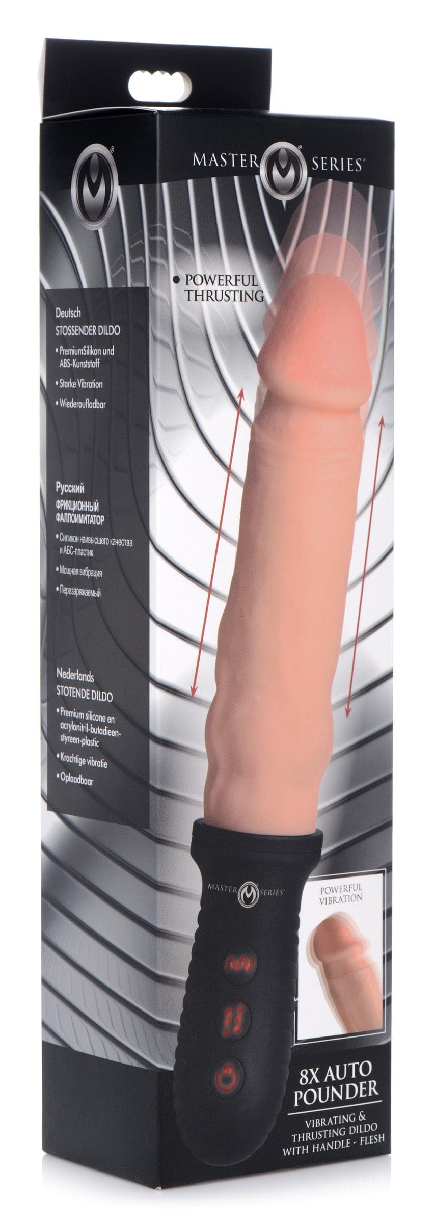 8X Auto Pounder Vibrating and Thrusting Dildo with Handle -