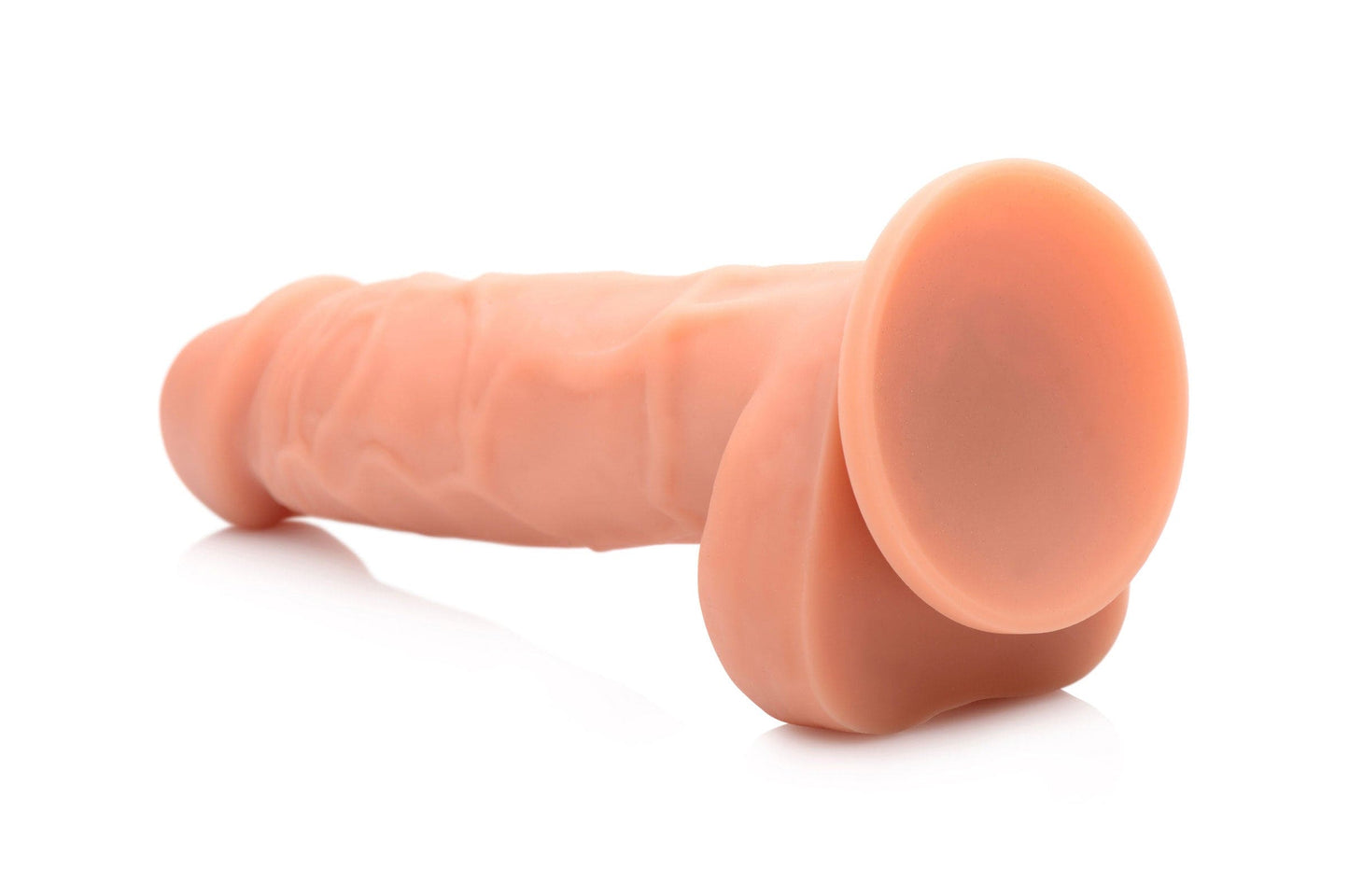 Power Pecker 7 Inch Silicone Dildo with Balls -