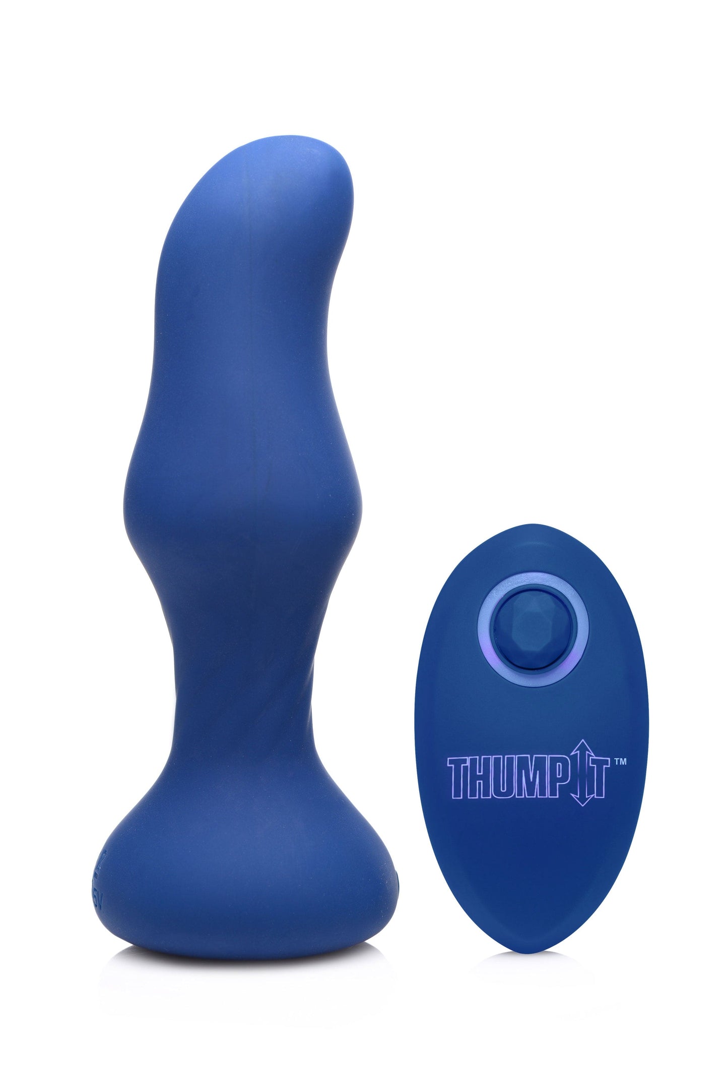 7X Slim Curved Thumping Silicone Anal Plug