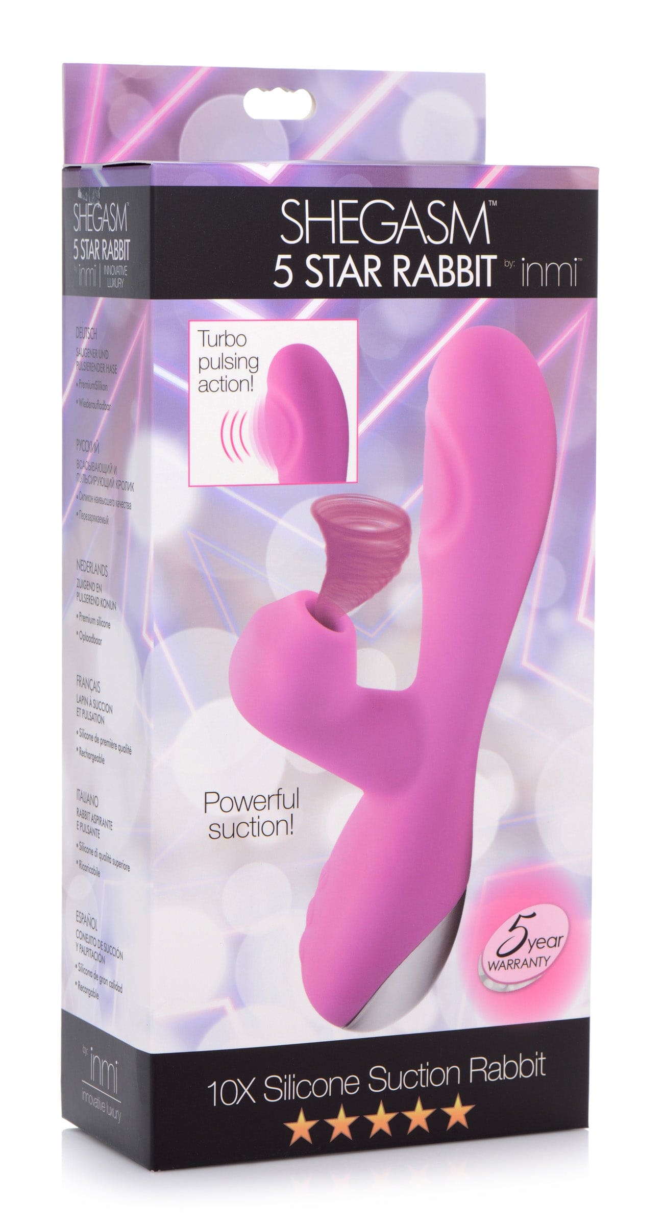 10X Silicone Suction Rabbit Vibrator -