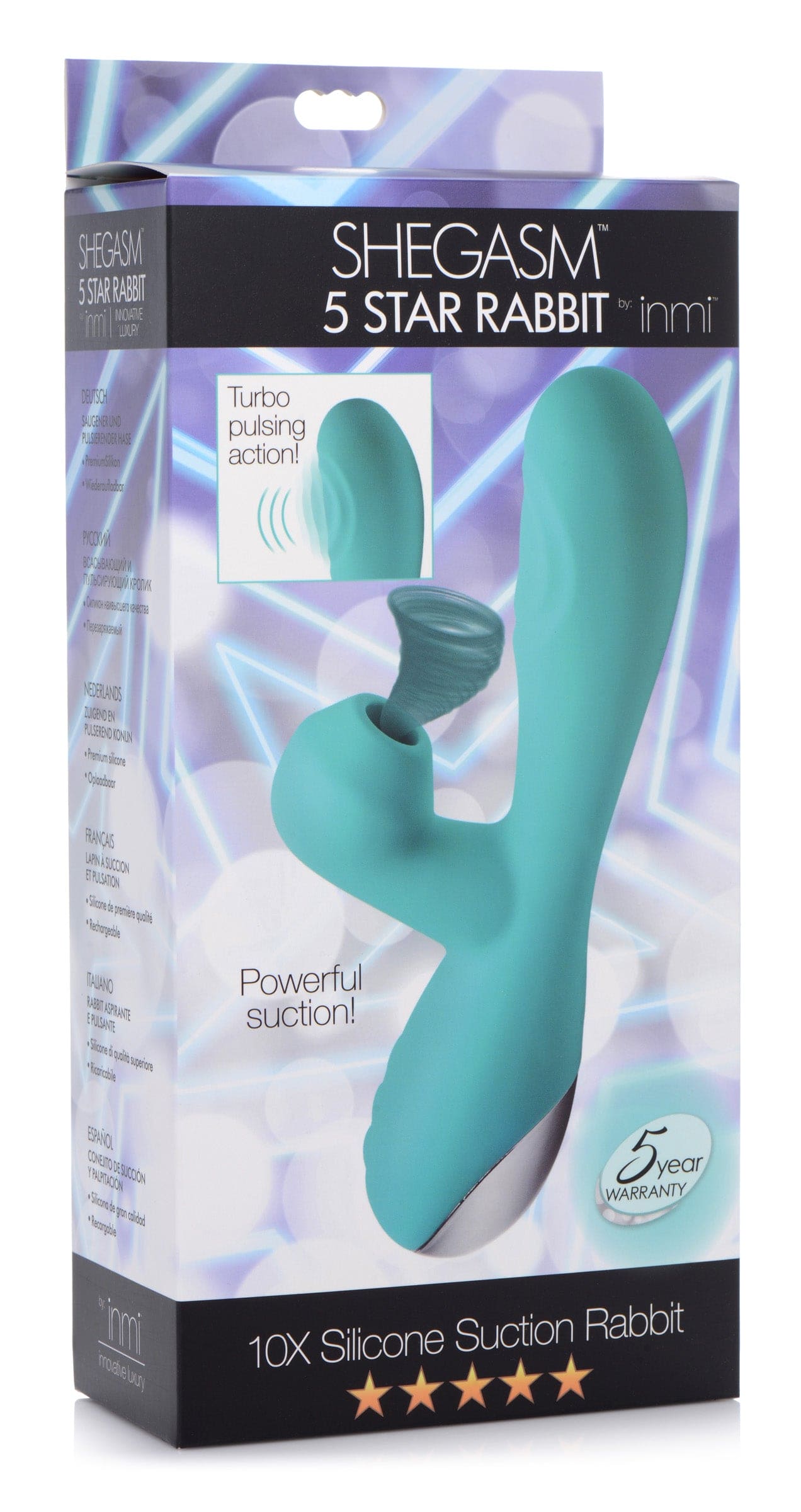 10X Silicone Suction Rabbit Vibrator -