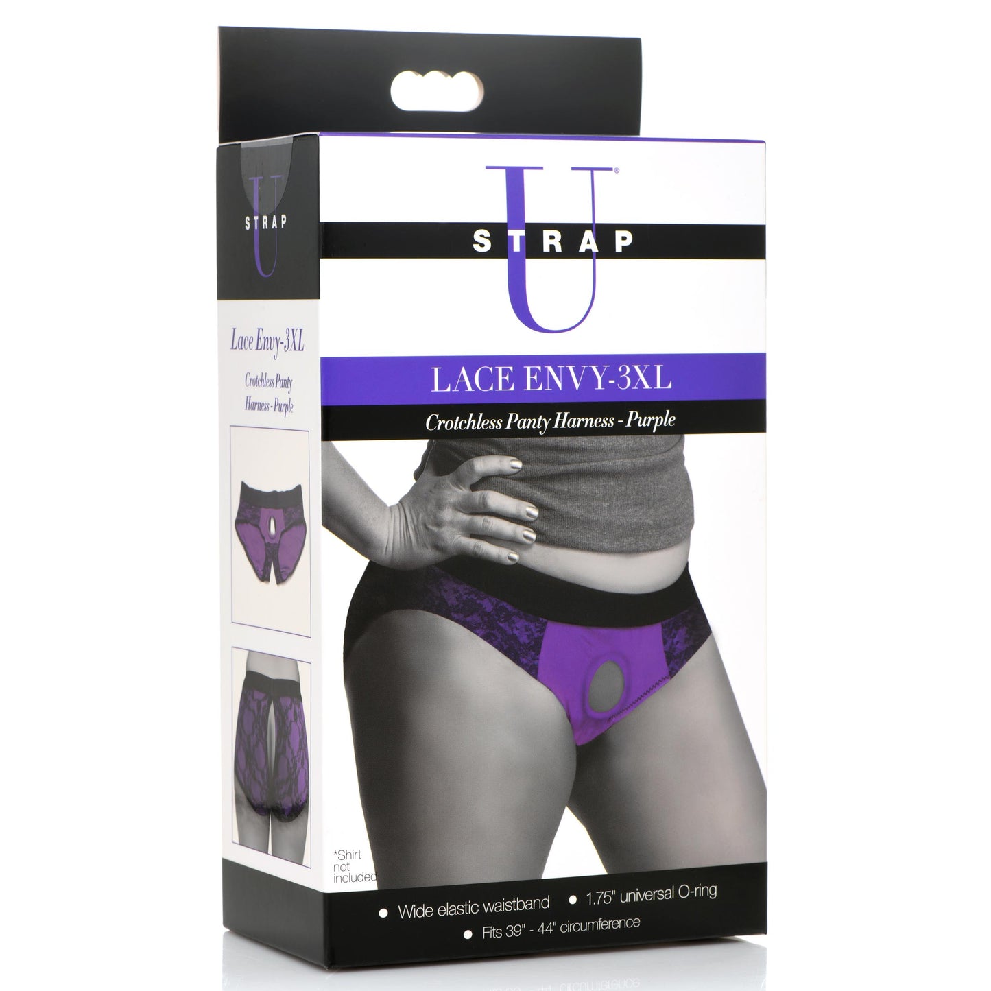 Lace Envy Crotchless Panty Harness - 2XL