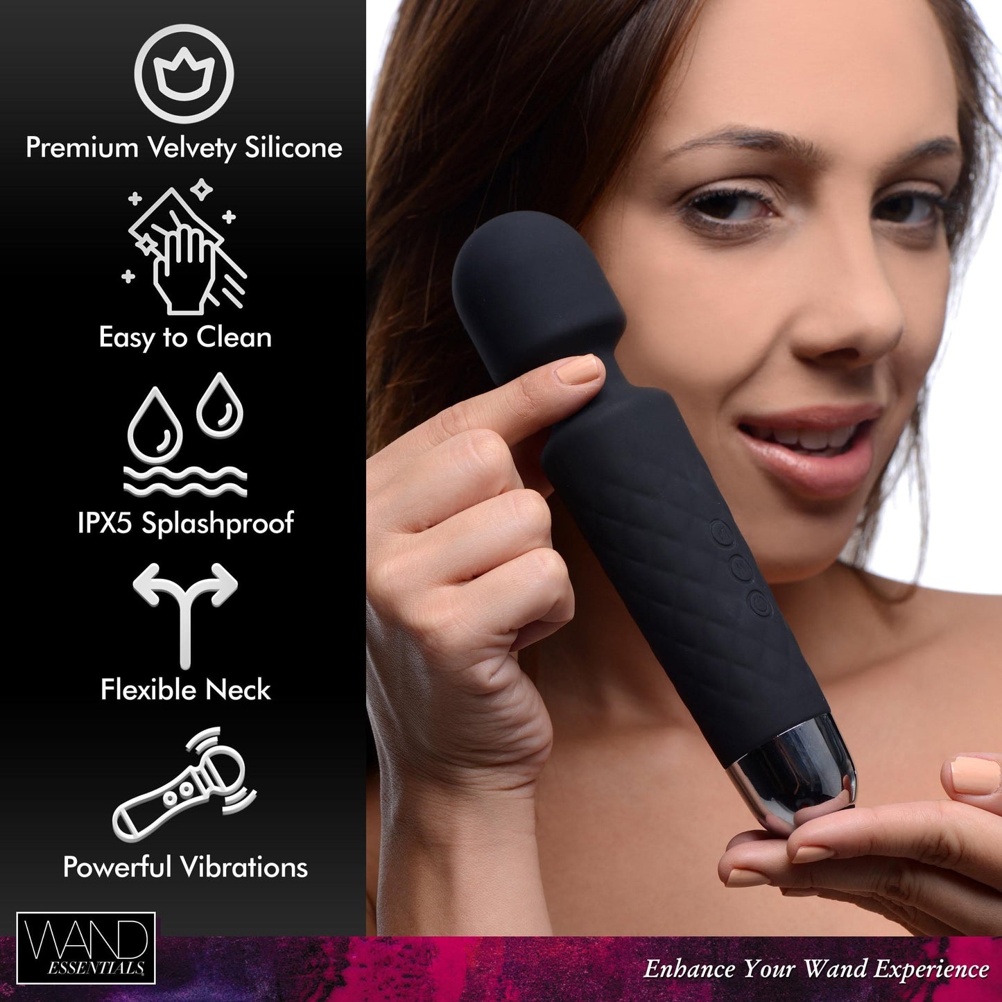 18X Luxury Silicone Travel Wand