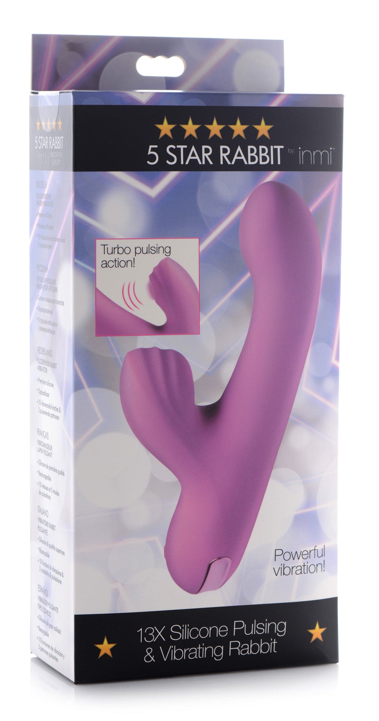 5 Star 13X Silicone Pulsing and Vibrating Rabbit -