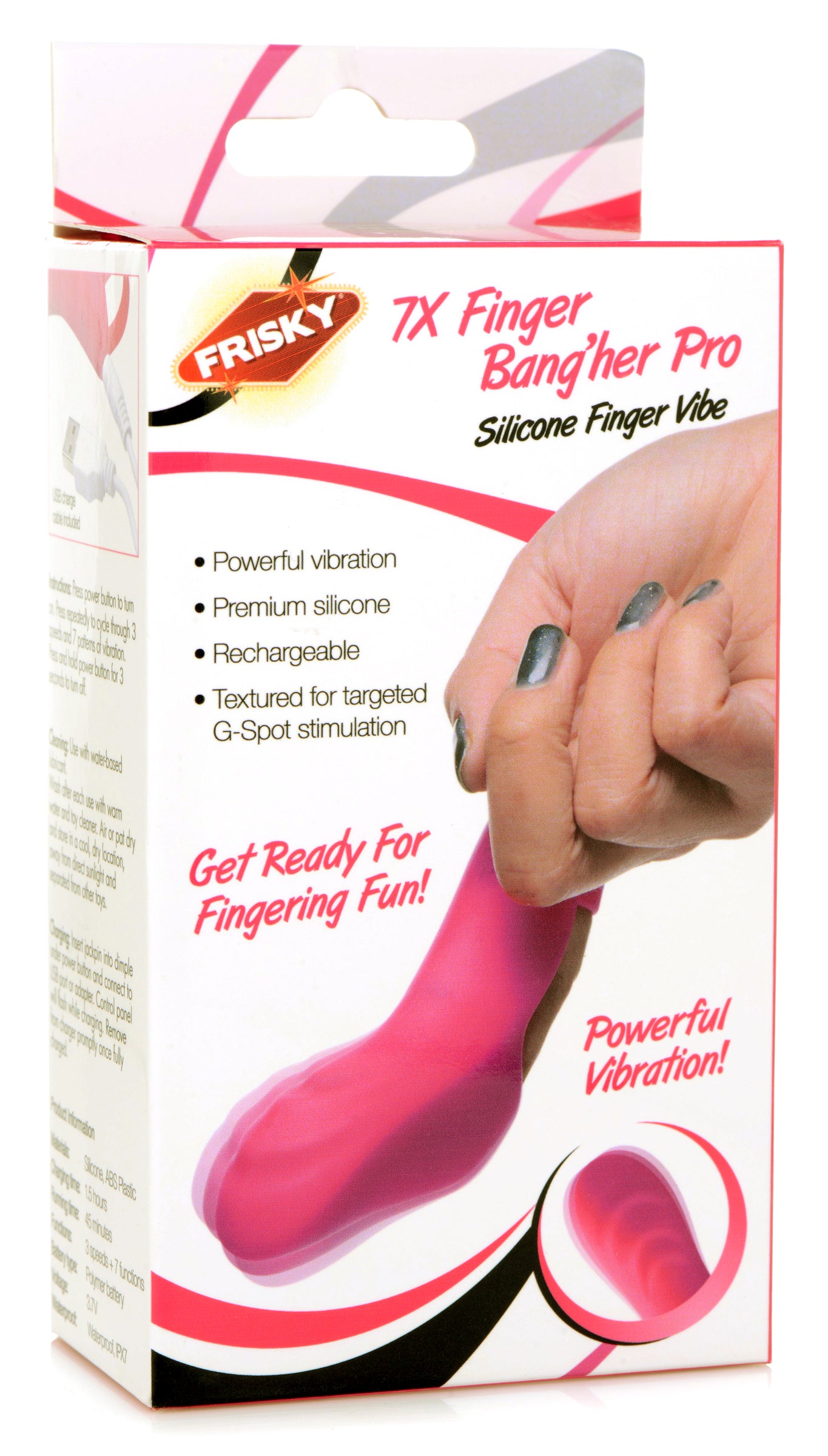 7X Finger Bang Her Pro Silicone Vibrator -