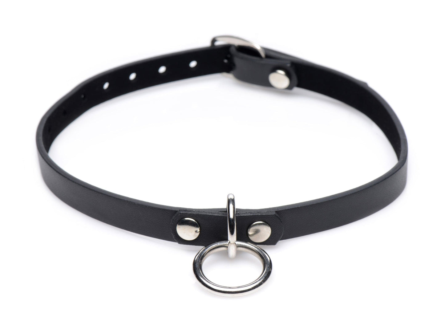 Collared Vixen Silver Ring Slim Choker