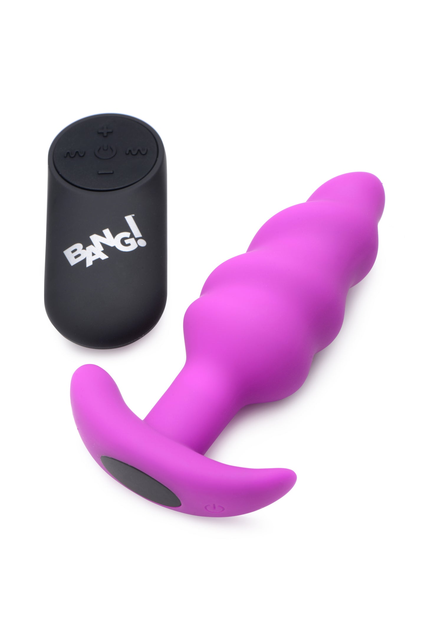 Remote Control 21X Vibrating Silicone Swirl Butt Plug -