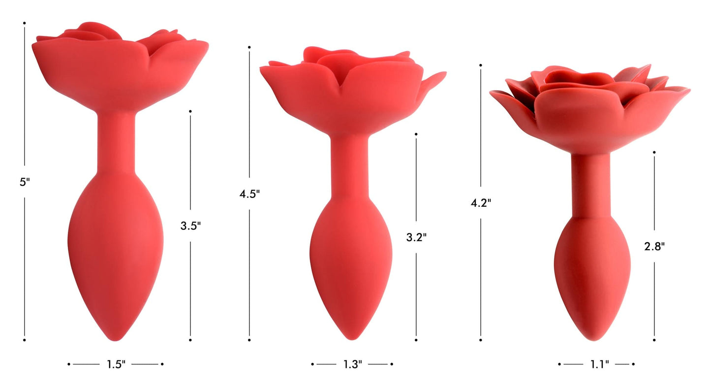 Booty Bloom Silicone Rose Anal Plug - Medium