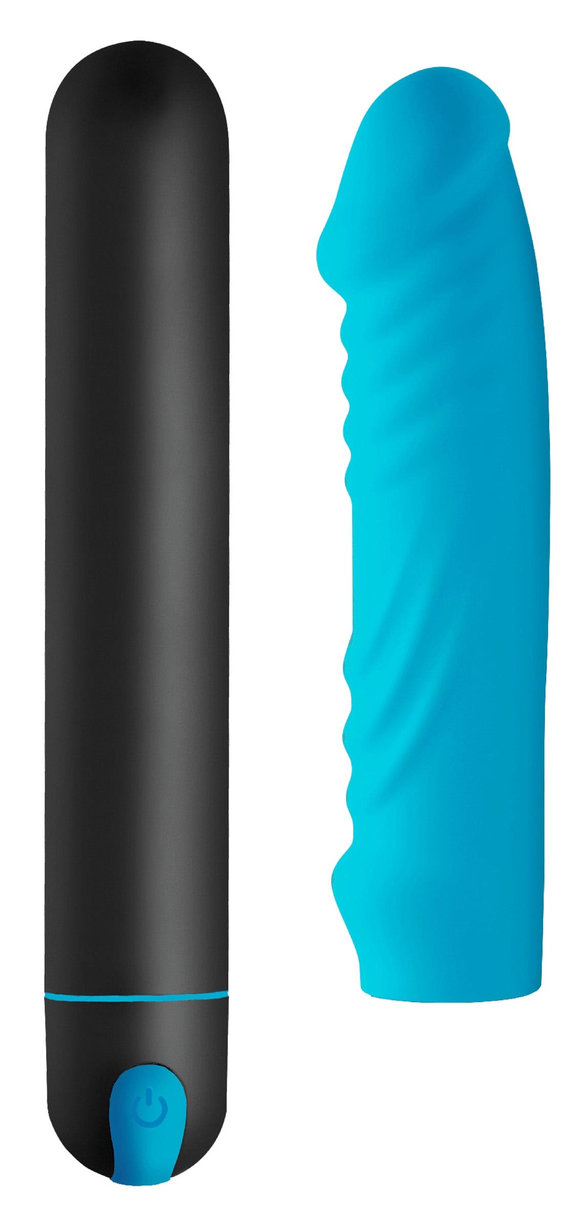 XL Silicone Bullet and Ribbed Sleeve