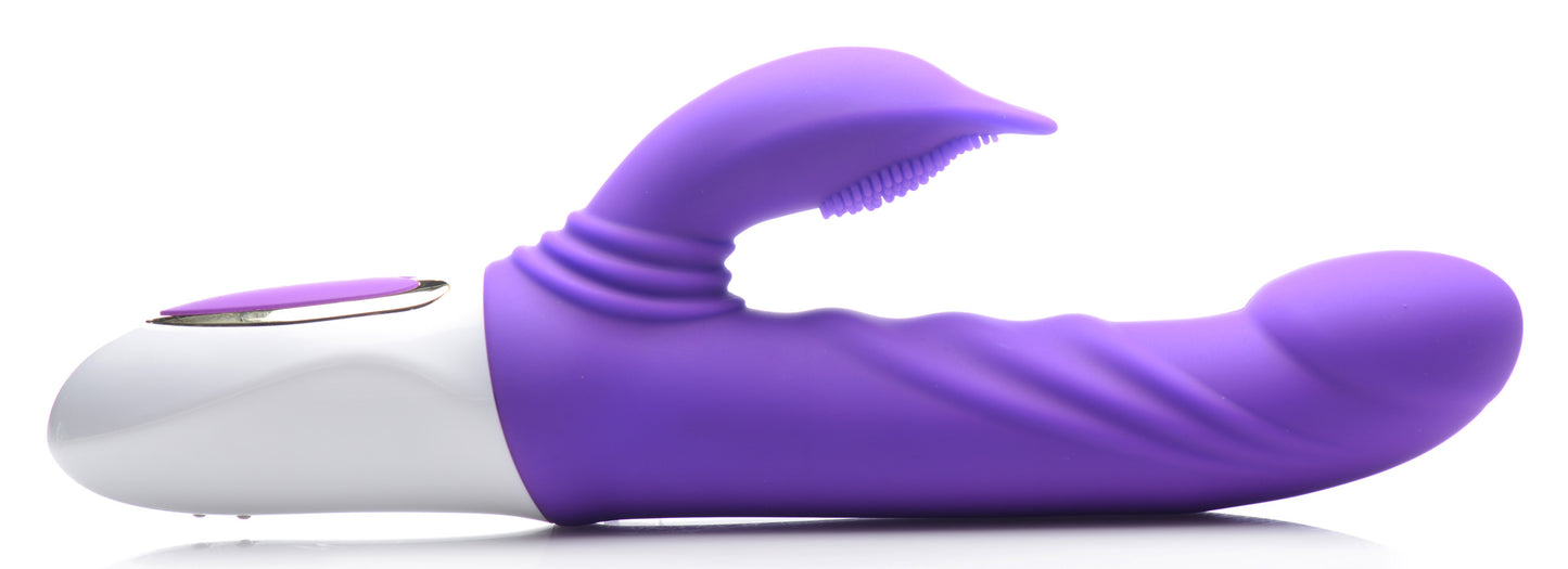 10X Flipper Flicker Rabbit Vibrator with Moving Clitoral Stimulator