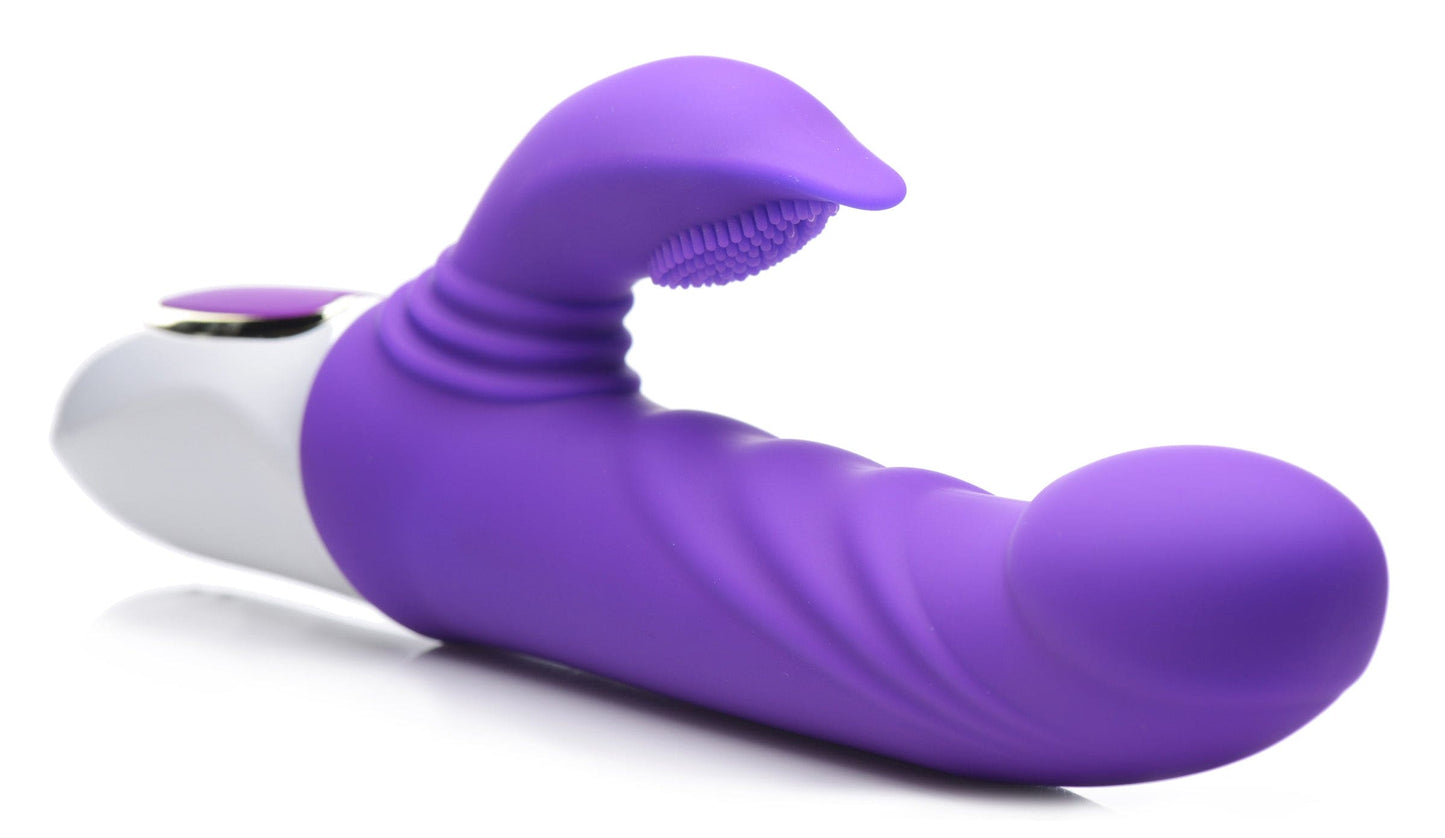 10X Flipper Flicker Rabbit Vibrator with Moving Clitoral Stimulator